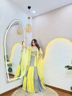 GEORGETTE FEBRIC CAPE STYLE LEHNGA