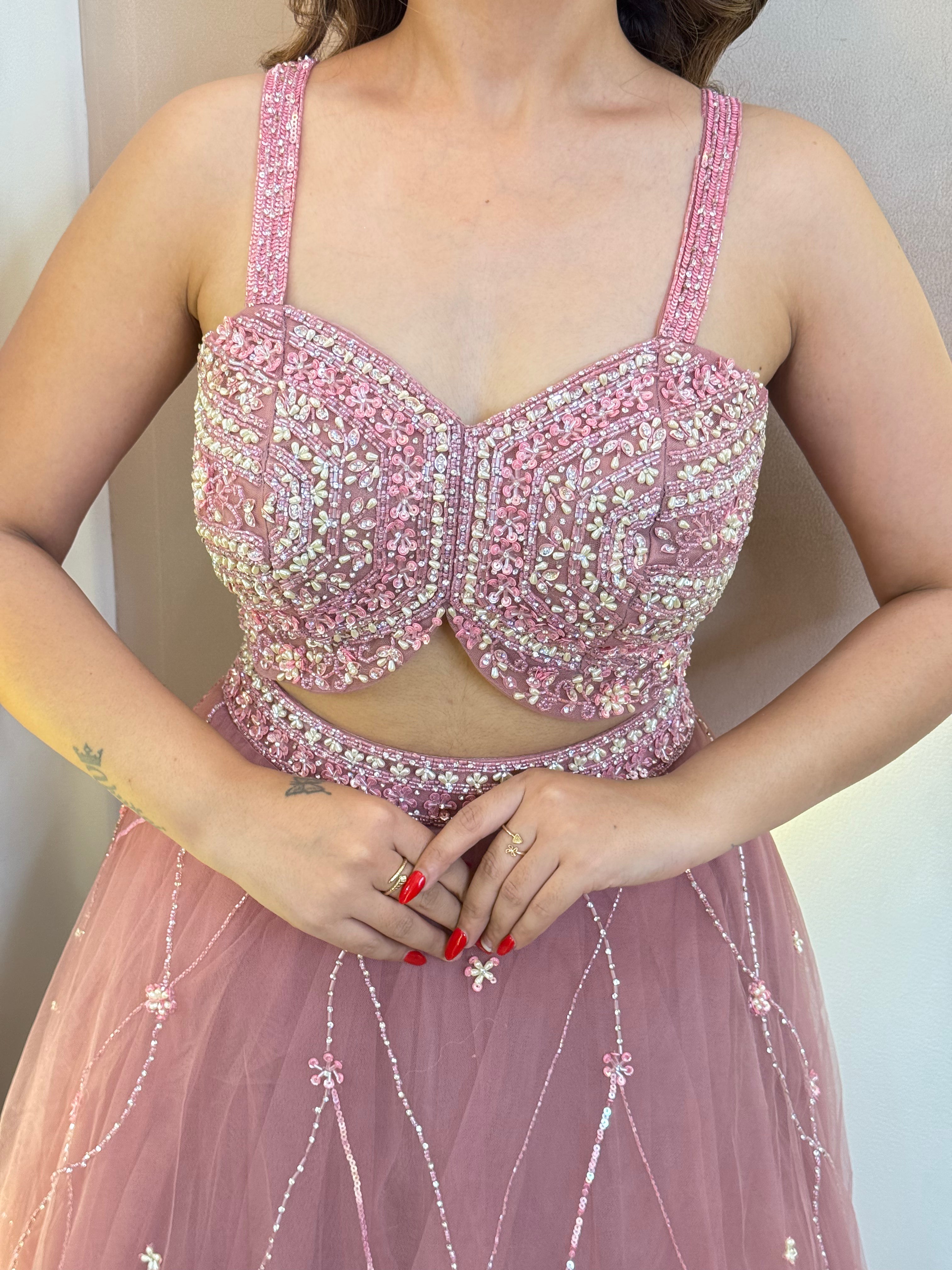 BARBIE OUTFIT CROP TOP SKIRT