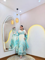 D536 ANARKALI PANT SUIT OUTFIT  GOWN