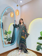 OLIVE GREEN OUTFIT WOOLEN 3pc SET