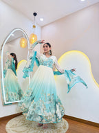 D536 ANARKALI PANT SUIT OUTFIT  GOWN