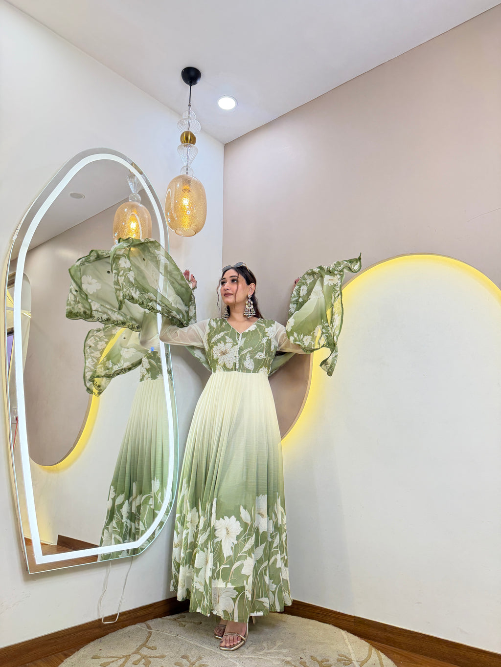 D540  ANARKALI PANT SUIT OUTFIT  GOWN