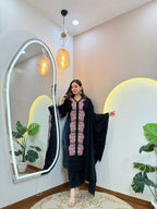 KASHMIRI EMBROIDERY OUTFIT  WOOLEN 3pc SET