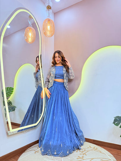 PARTY WEAR    CROP TOP LEHNGA