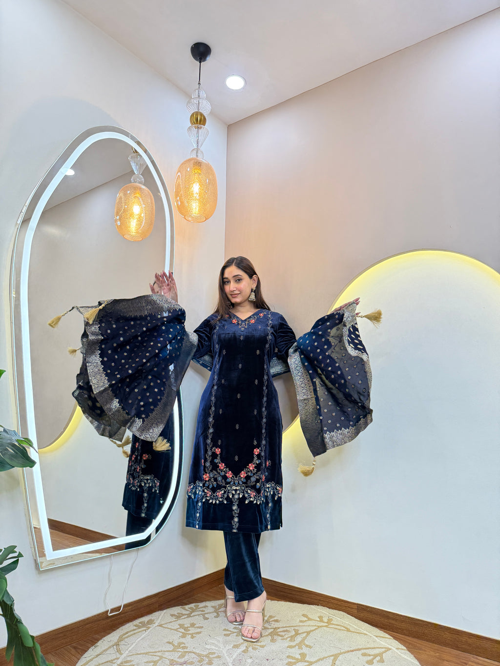 KHUSHNUMA VELVET 3pc. SET