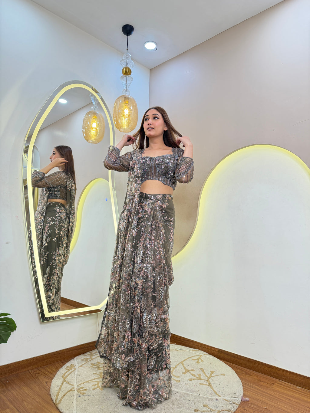D730   DRAPE SAREE
