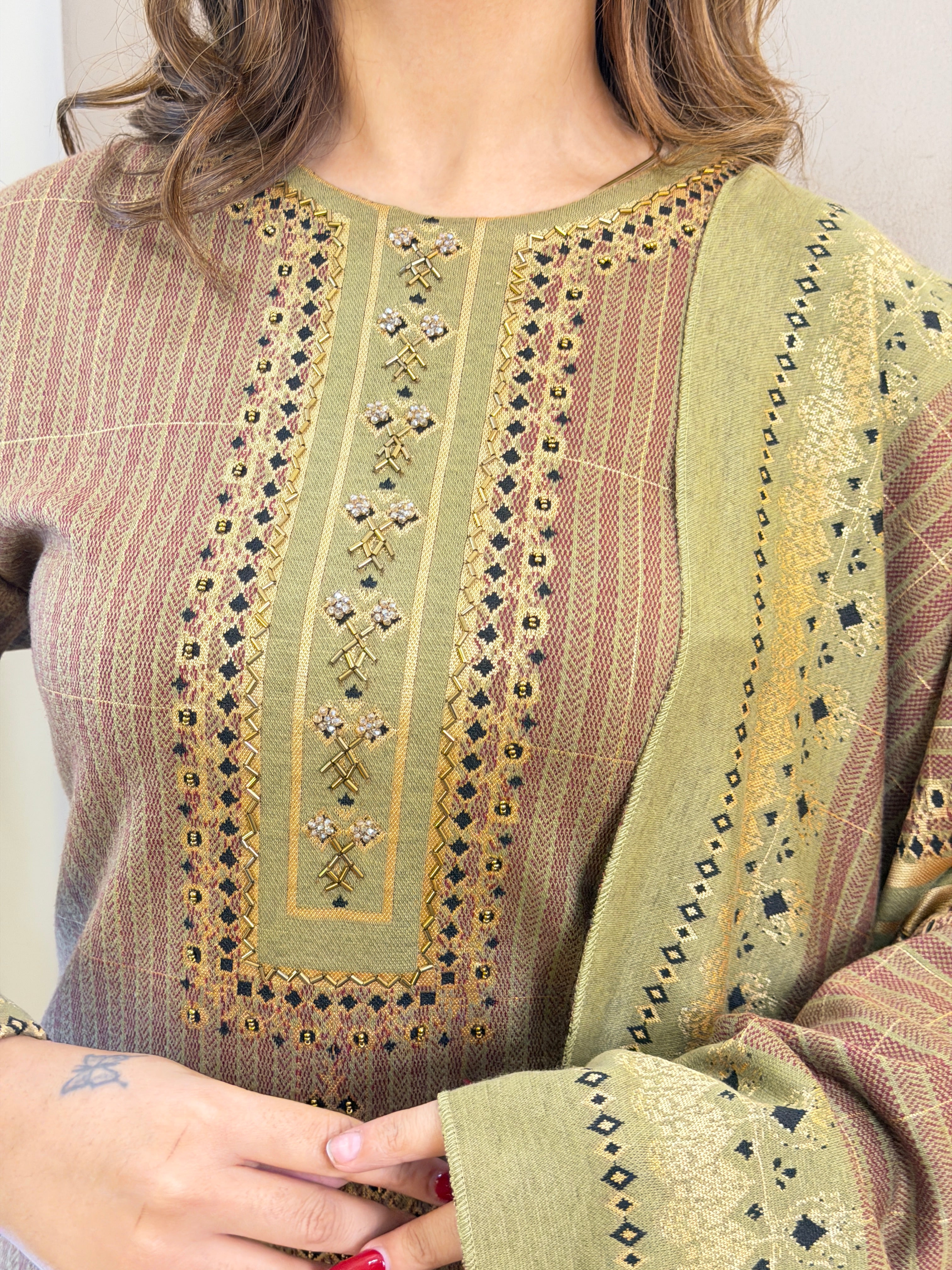 Aw509 WOOLEN 3pc SET