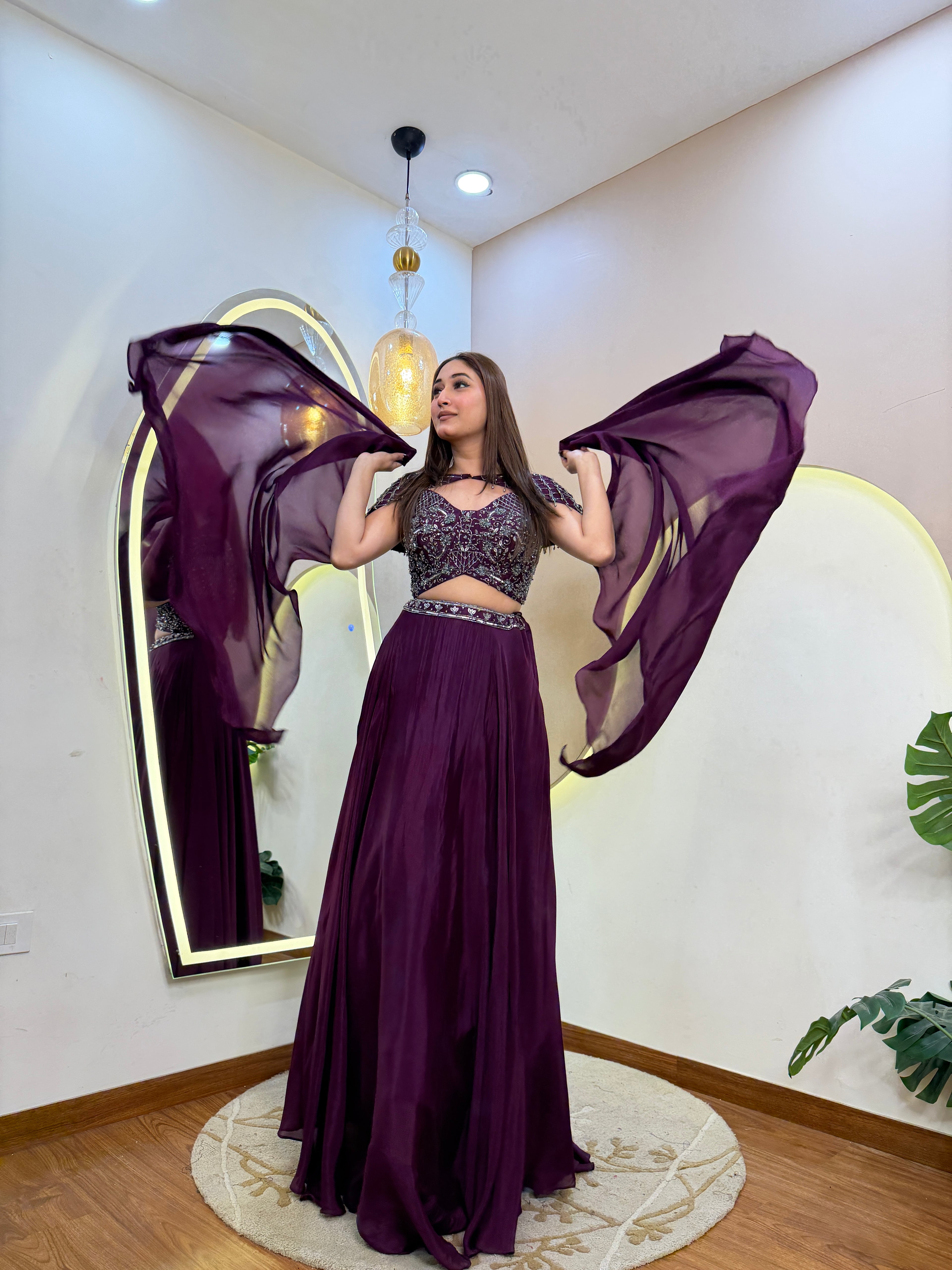 C521  CROP TOP SKIRT