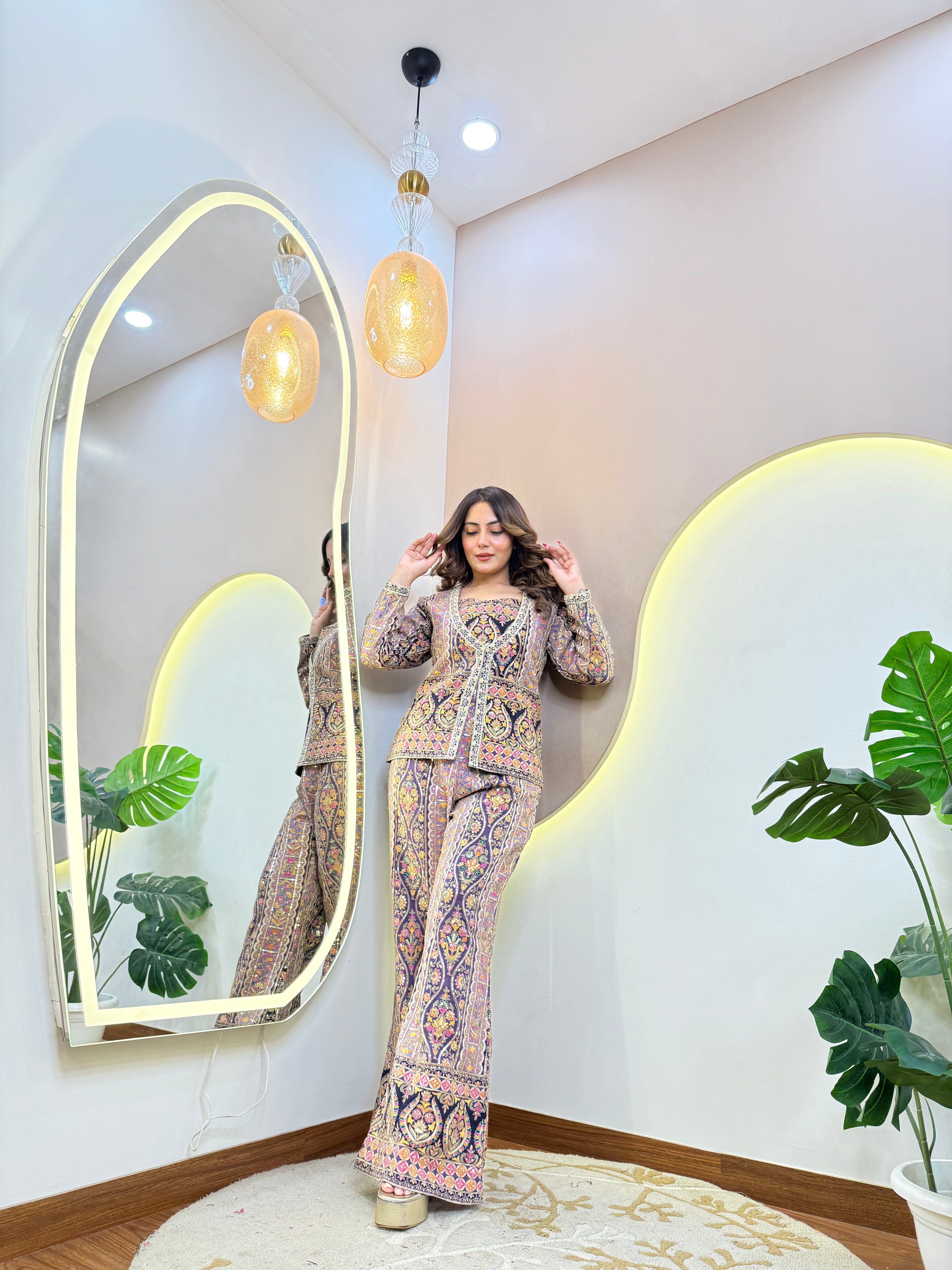 "HUSNA"  CORD SET JECKET STYLE