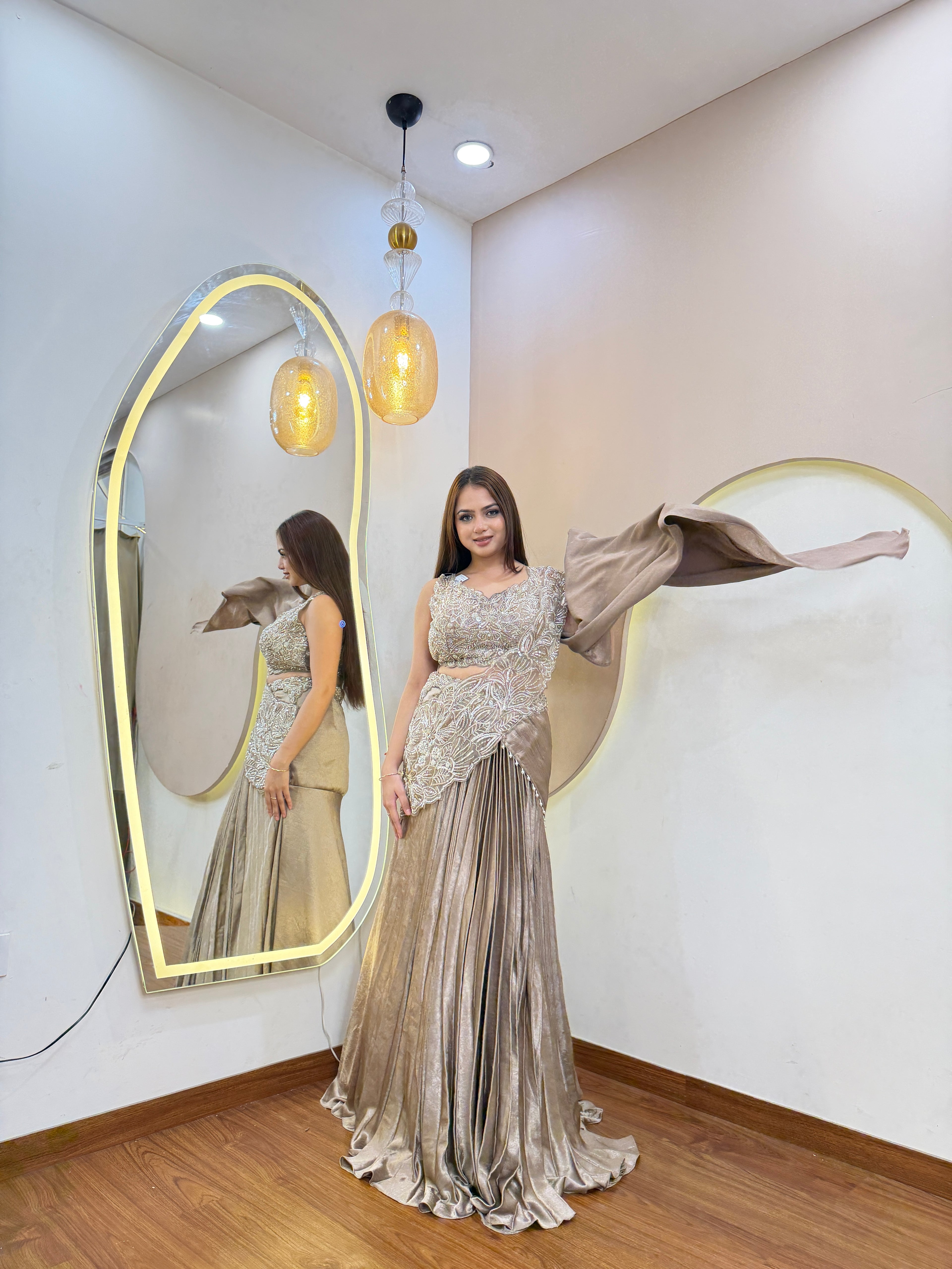 D951 DRAPE LEHNGA