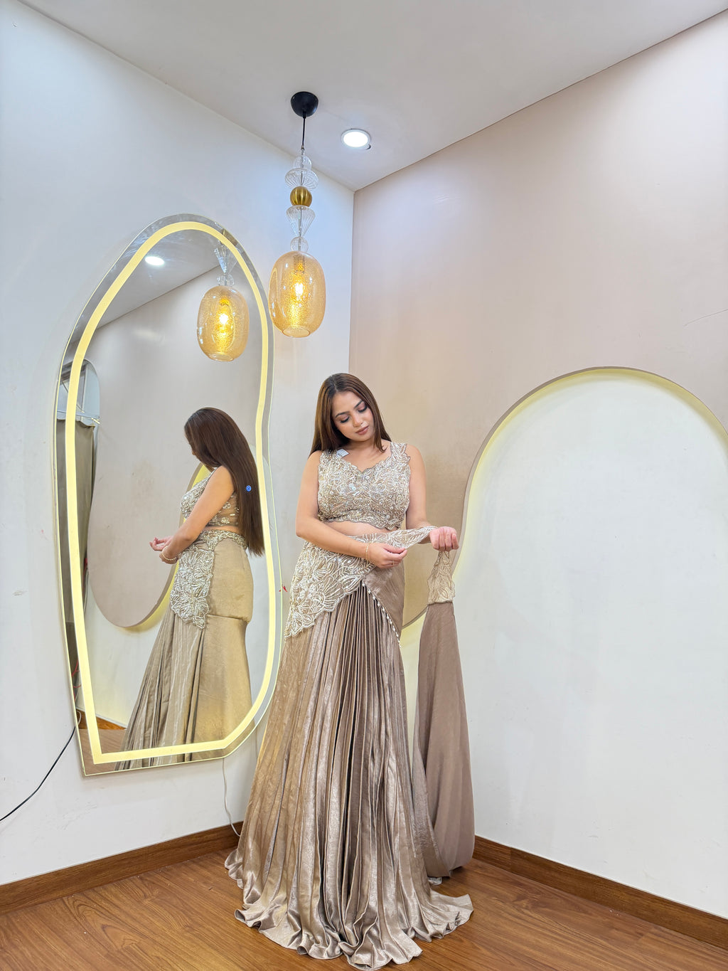 D951 DRAPE LEHNGA
