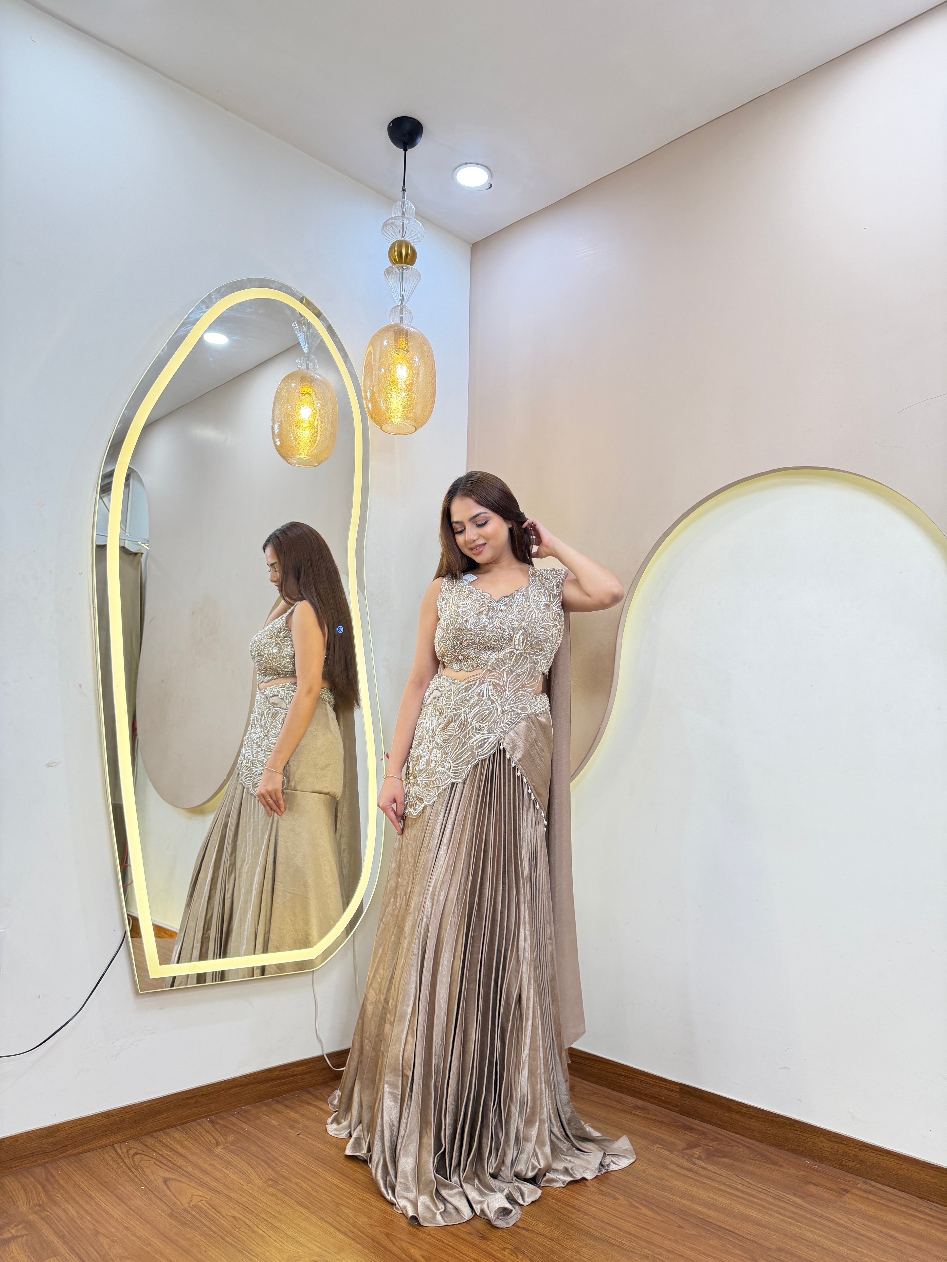 D951 DRAPE LEHNGA