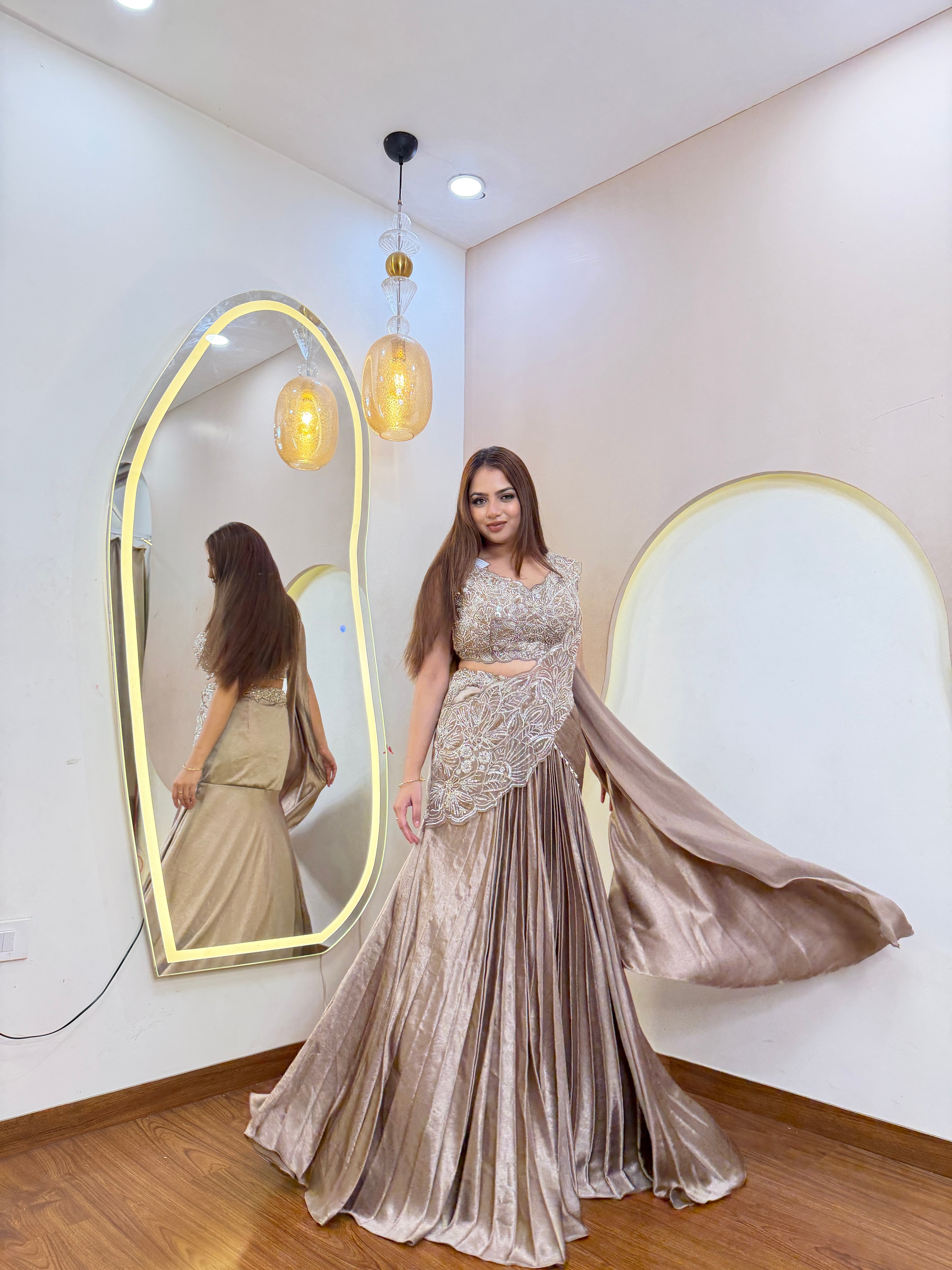 D951 DRAPE LEHNGA