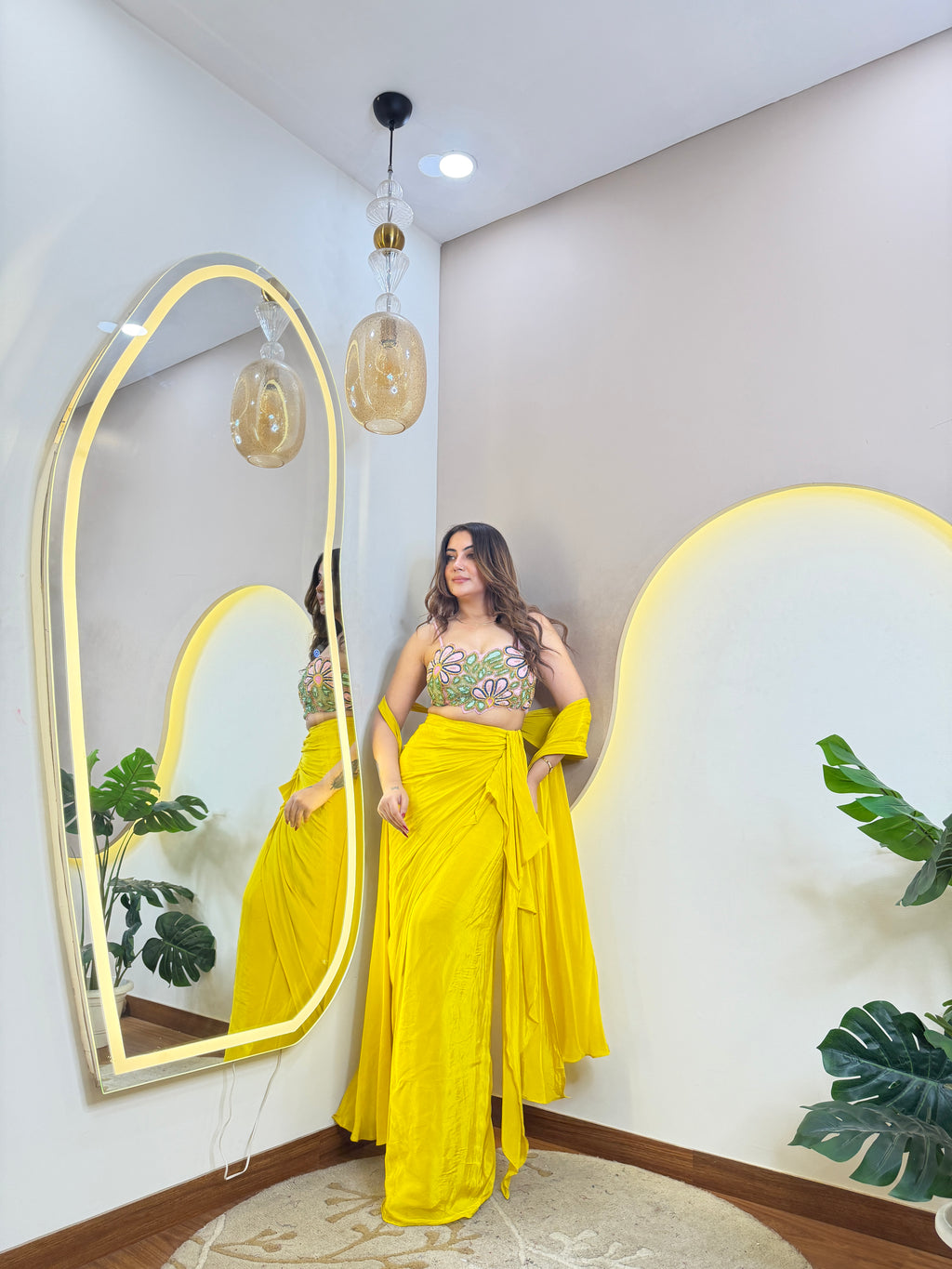D80 DHOTI  STYLE "  CORSET 3 PC