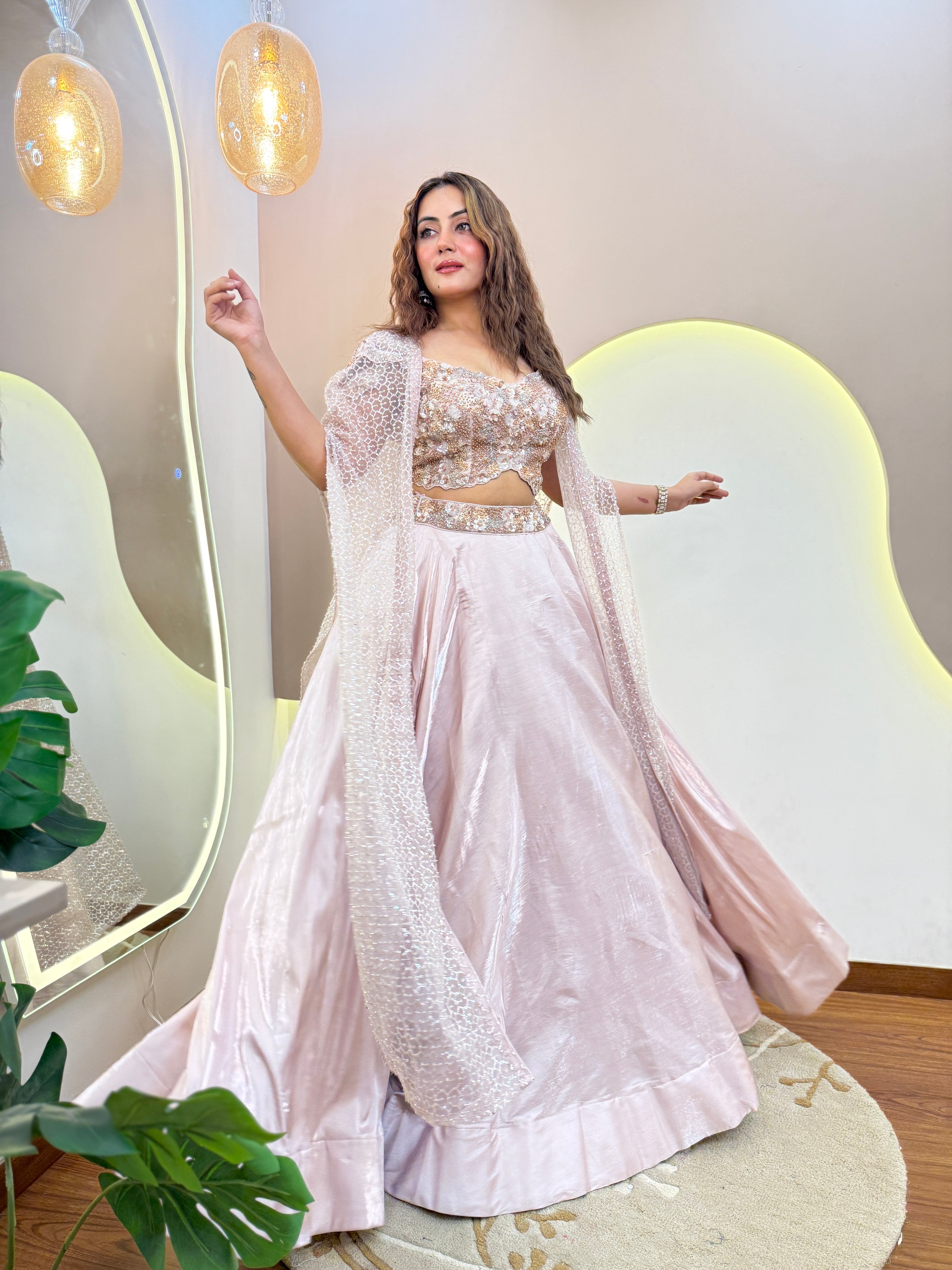 3pc Set With Cape Lehnga