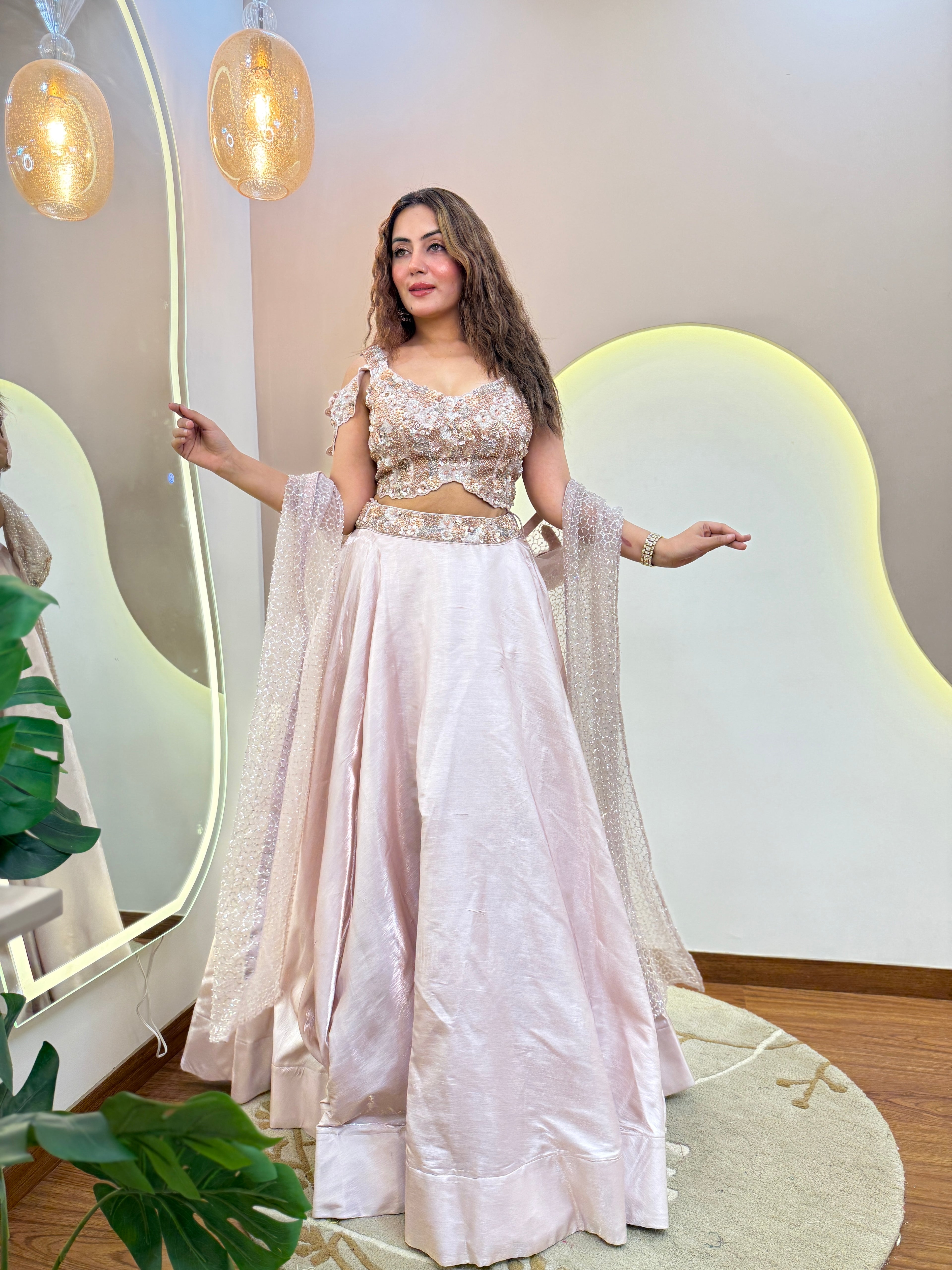 3pc Set With Cape Lehnga