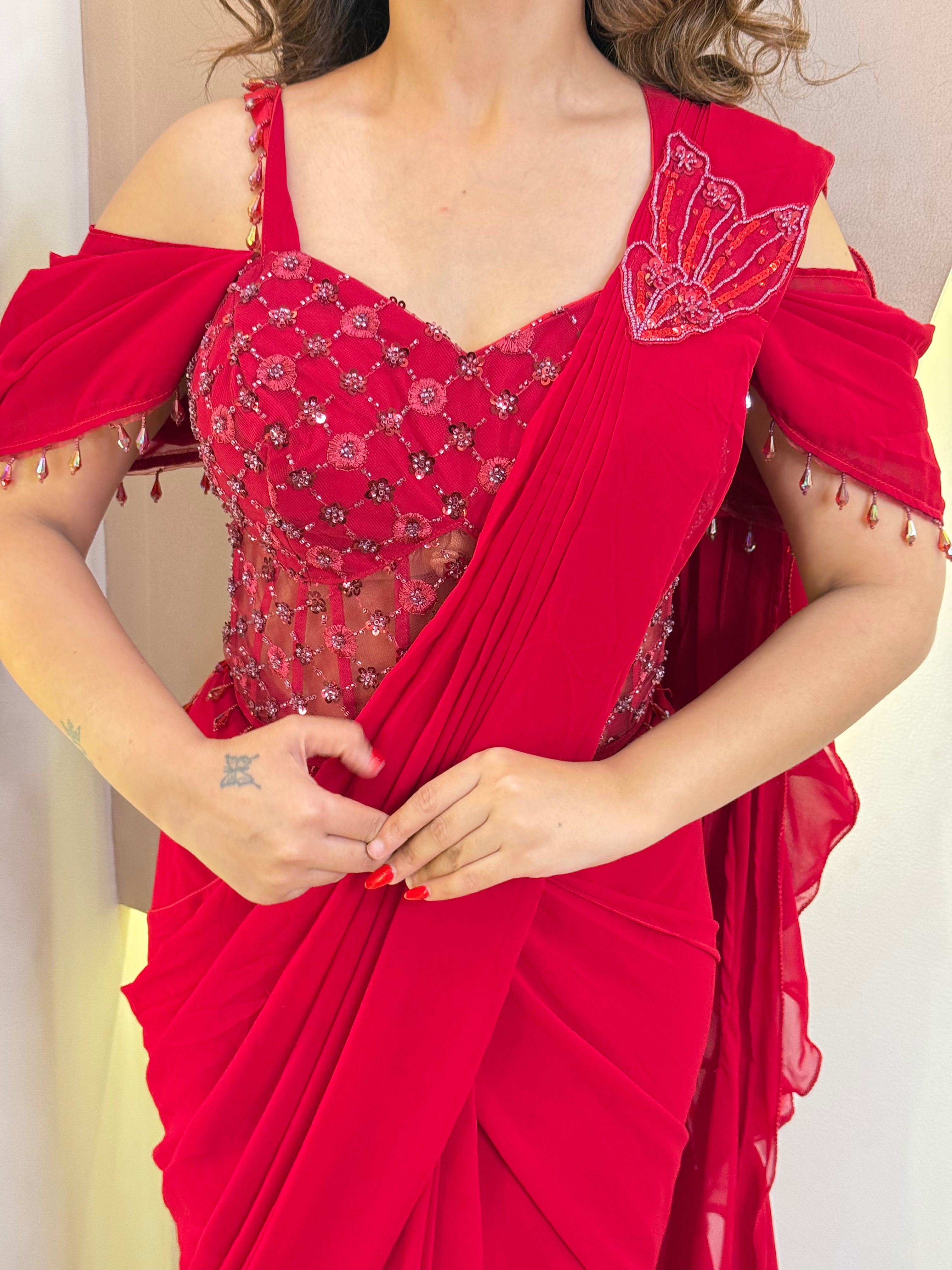 "SHABANA  " DRAPE SAREE