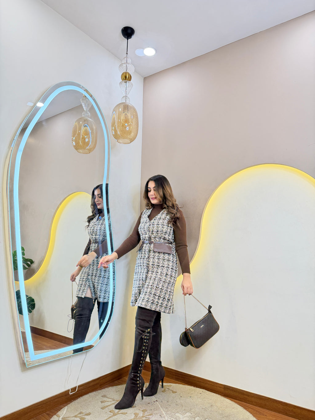 AW646 WOOLEN DRESS