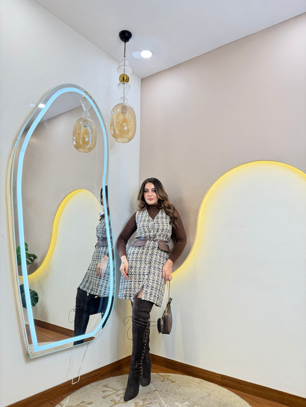 AW646 WOOLEN DRESS