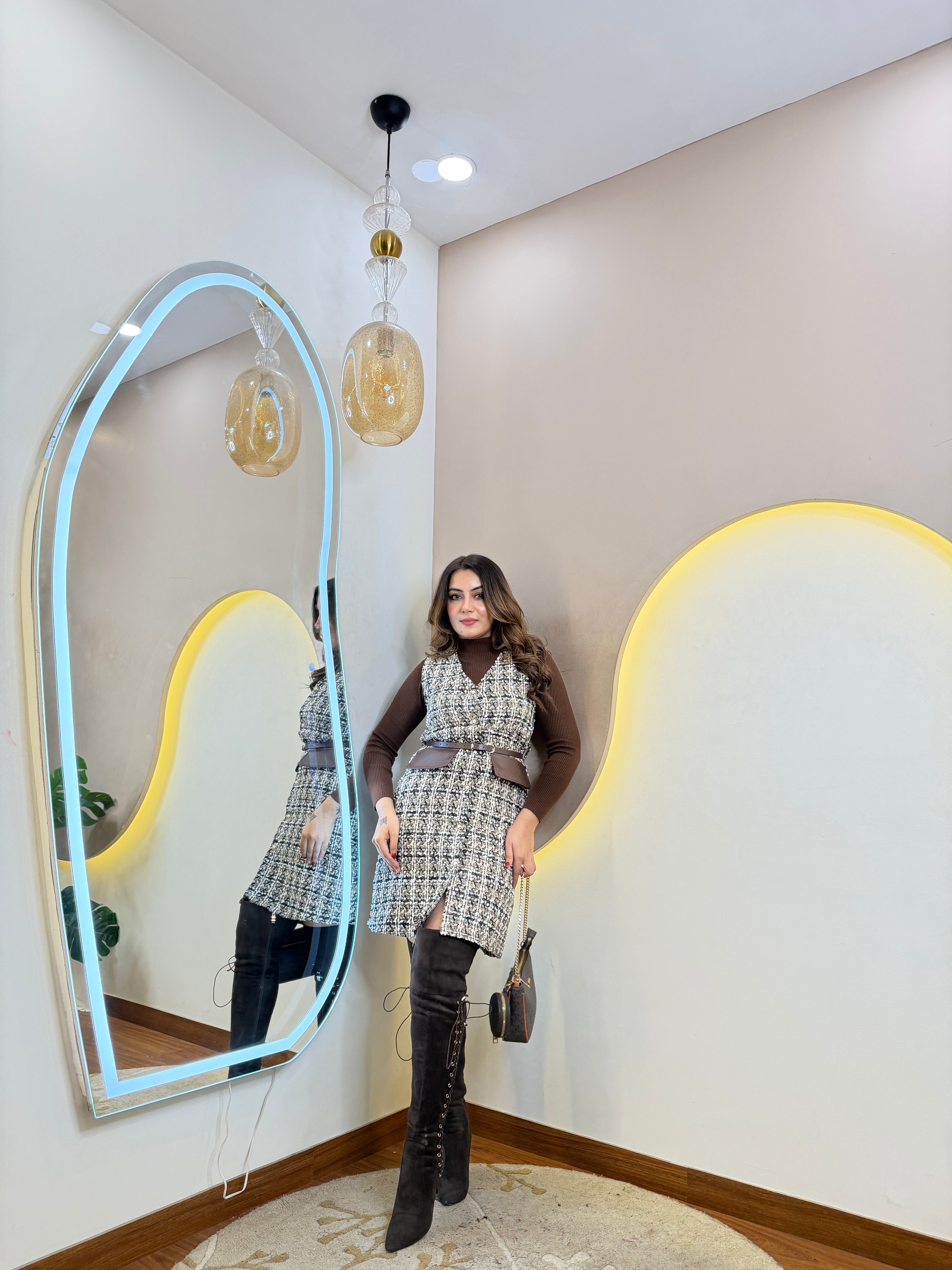 AW646 WOOLEN DRESS