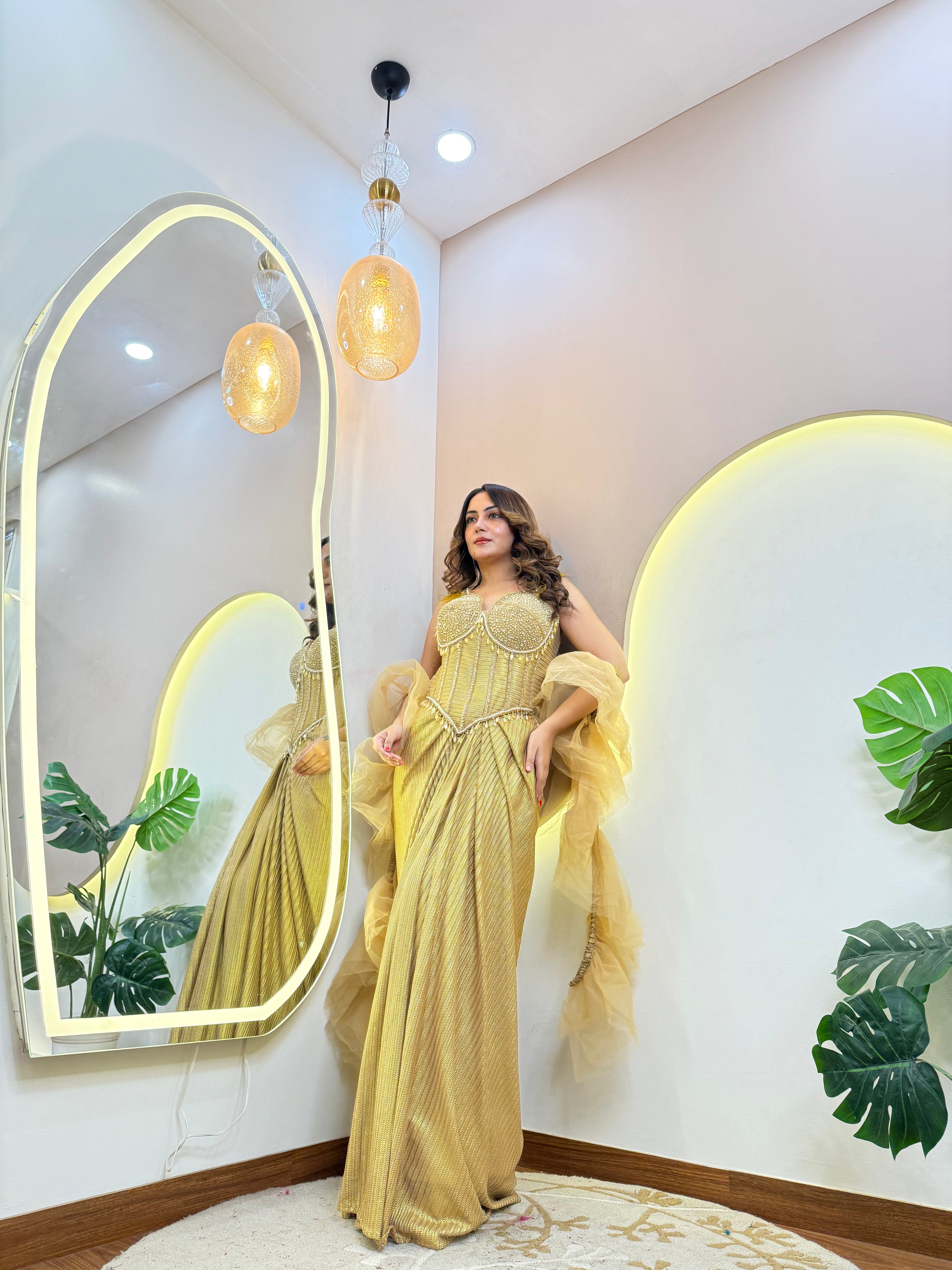 "DHOTI  STYLE "  CORSET 3 PC