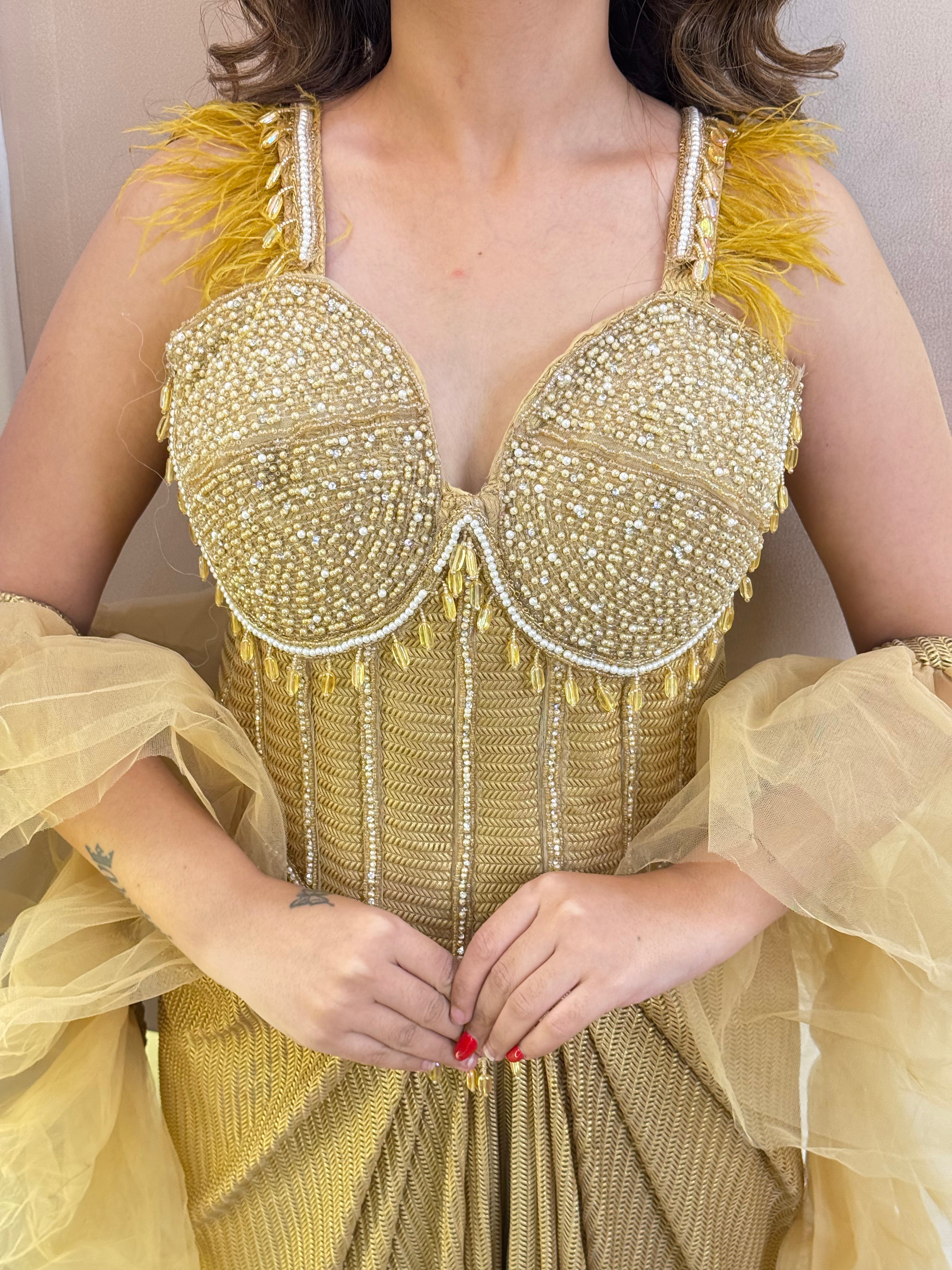 "DHOTI  STYLE "  CORSET 3 PC