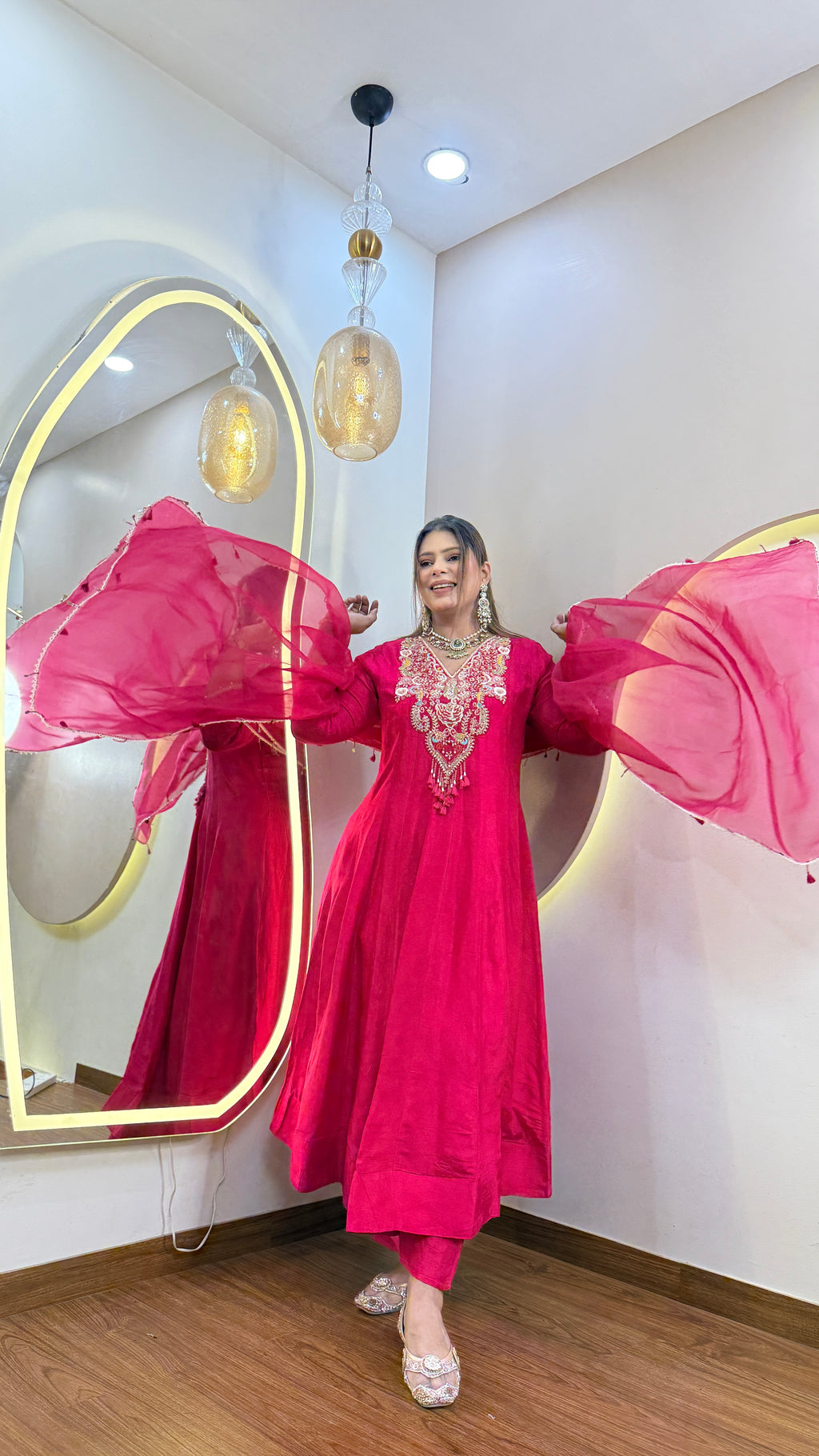 C604 ANARKALI PANT SUIT OUTFIT GOWN