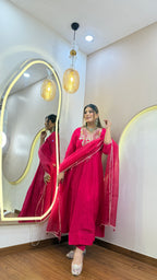C604 ANARKALI PANT SUIT OUTFIT GOWN