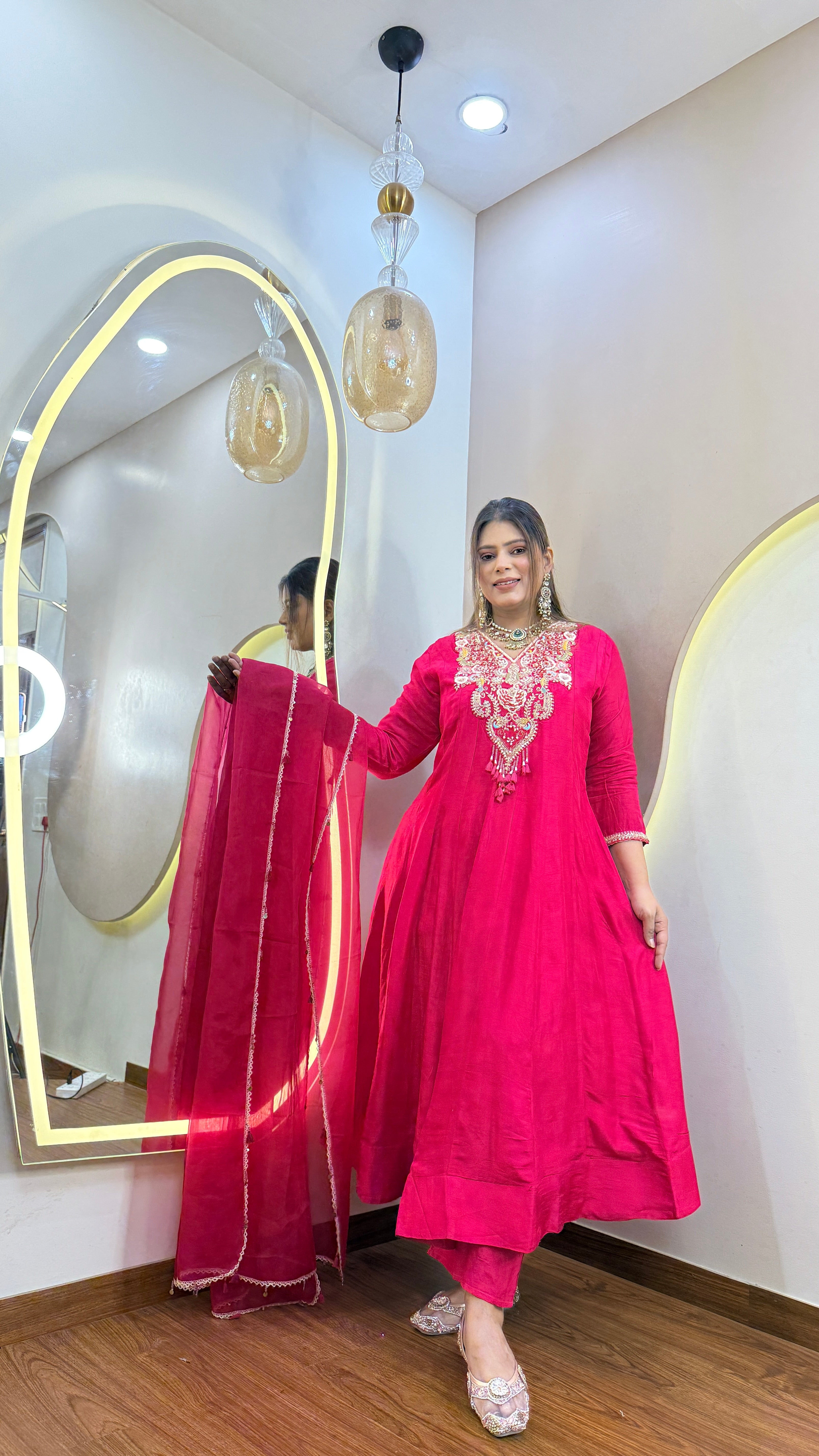 C604 ANARKALI PANT SUIT OUTFIT GOWN