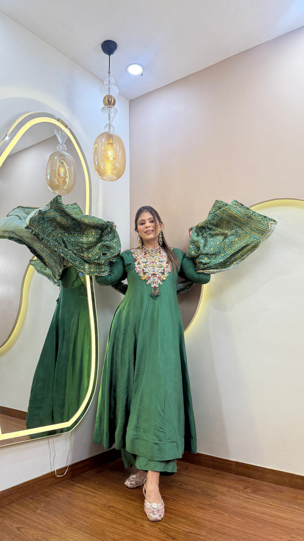 C651 ANARKALI PANT SUIT OUTFIT GOWN