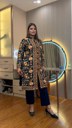 Aw583 kashmiri embroidery  Woolen 2pc  set