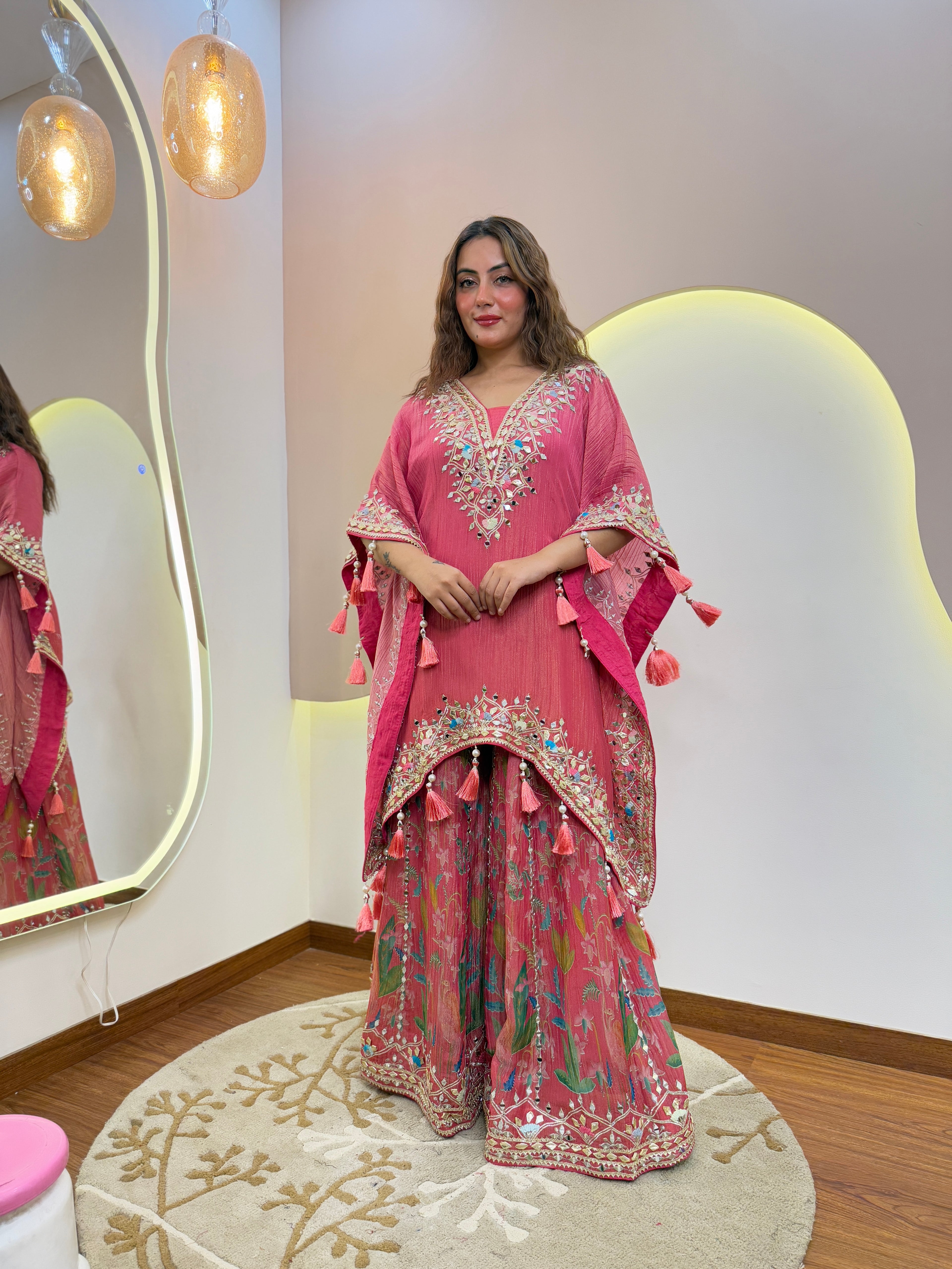 B705 Kaftan Sharara Set