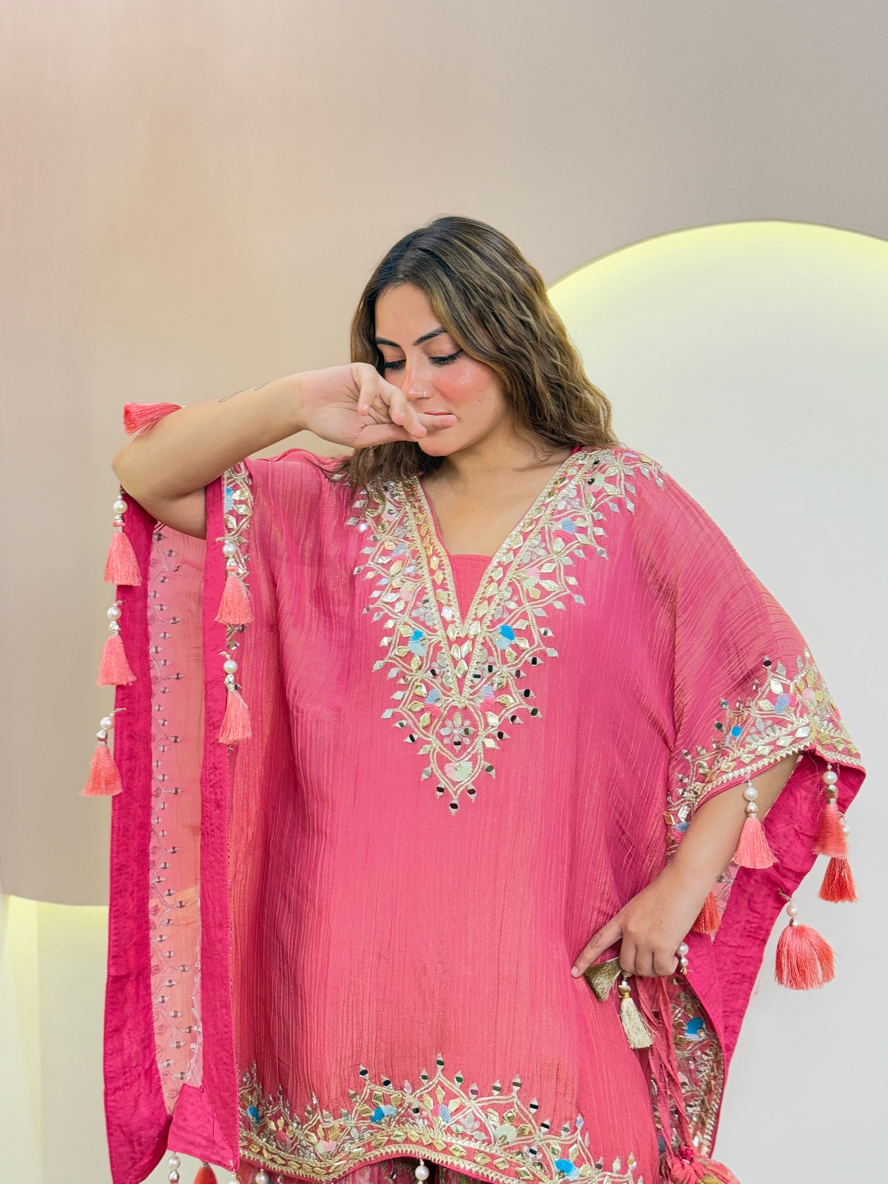 B705 Kaftan Sharara Set