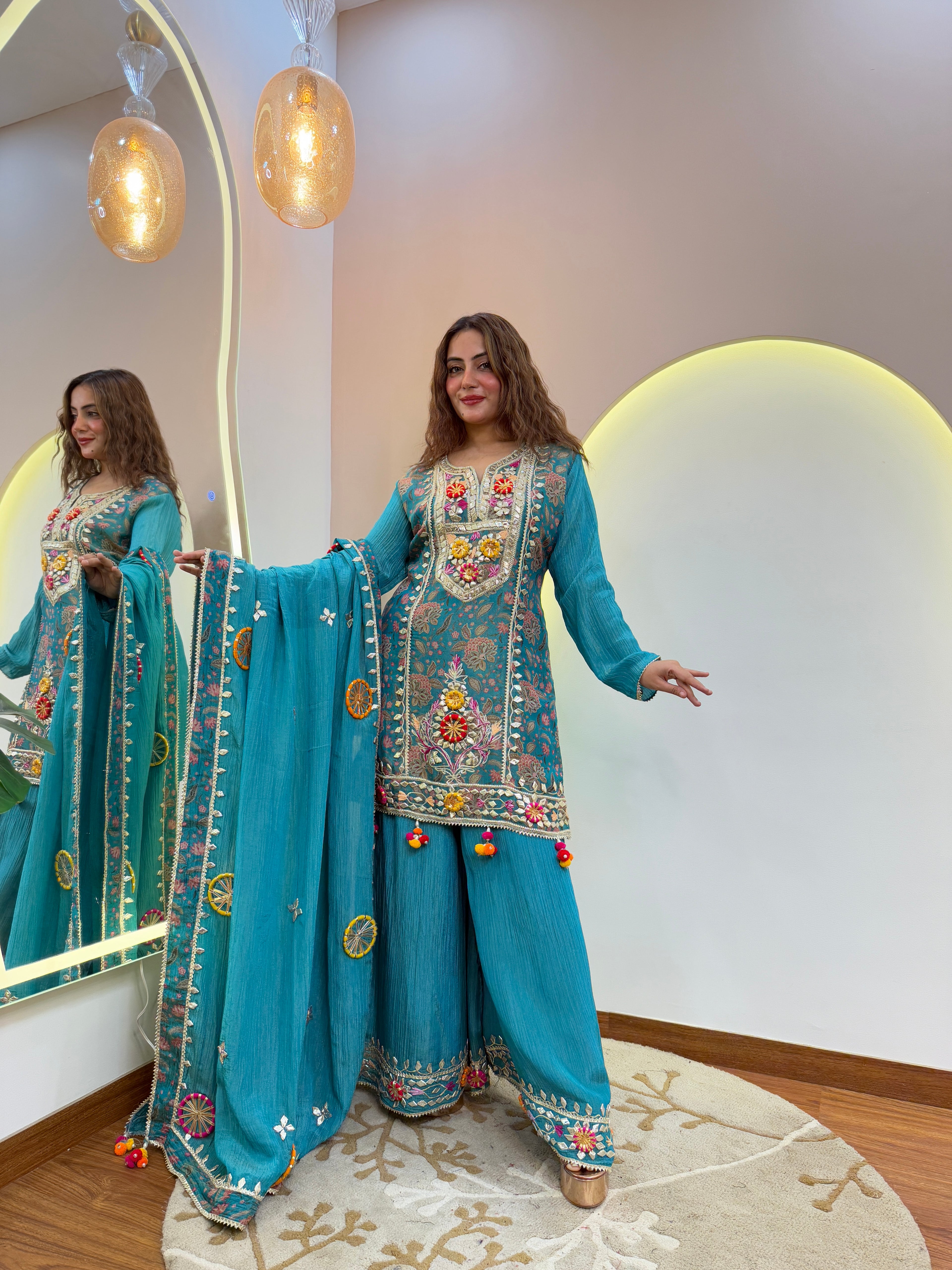 3Pc  Sharara  Set