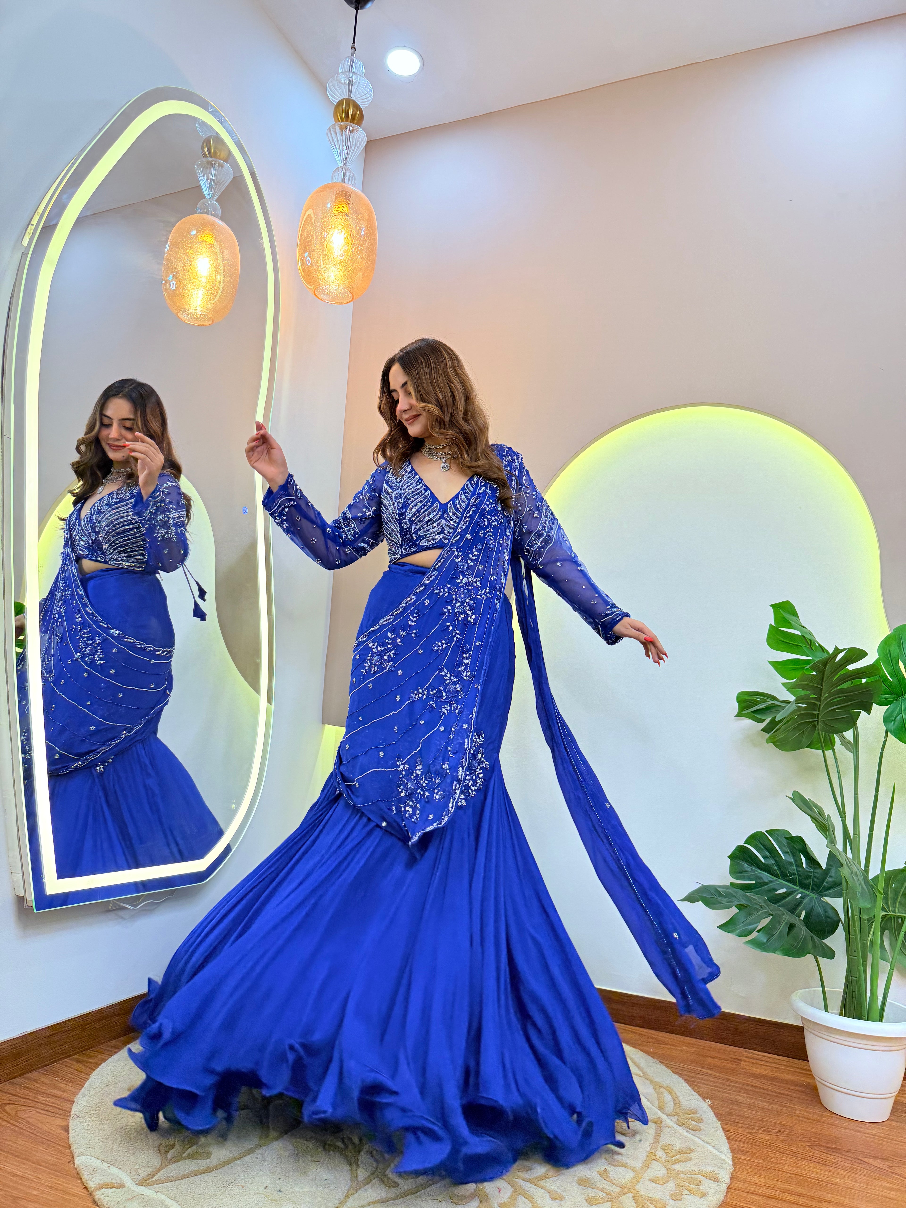 "NAZIYA " DRAPE SAREE