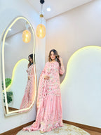 PUNJABI STYLE OUTFIT CROP TOP SKIRT