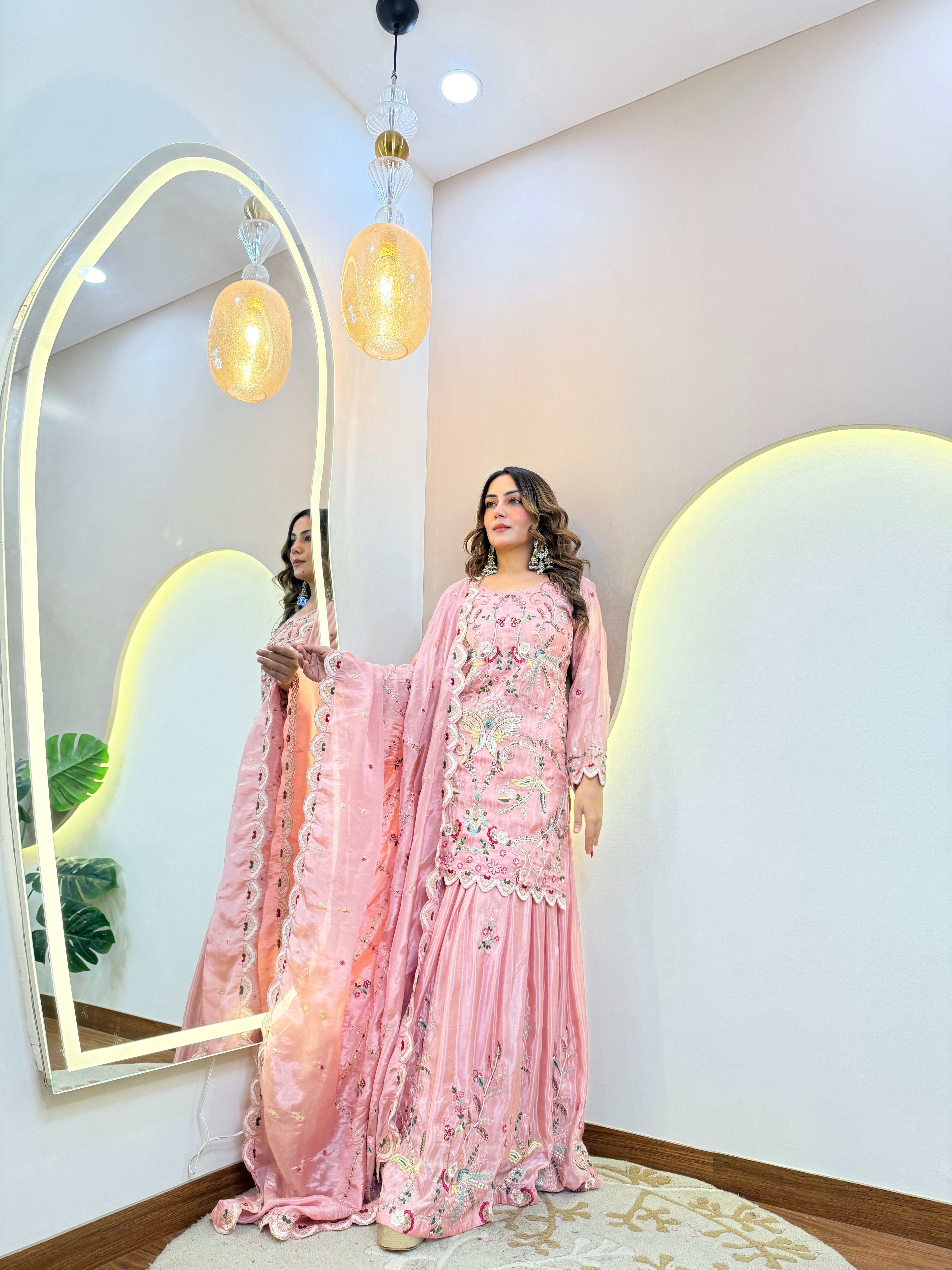 PUNJABI STYLE OUTFIT CROP TOP SKIRT