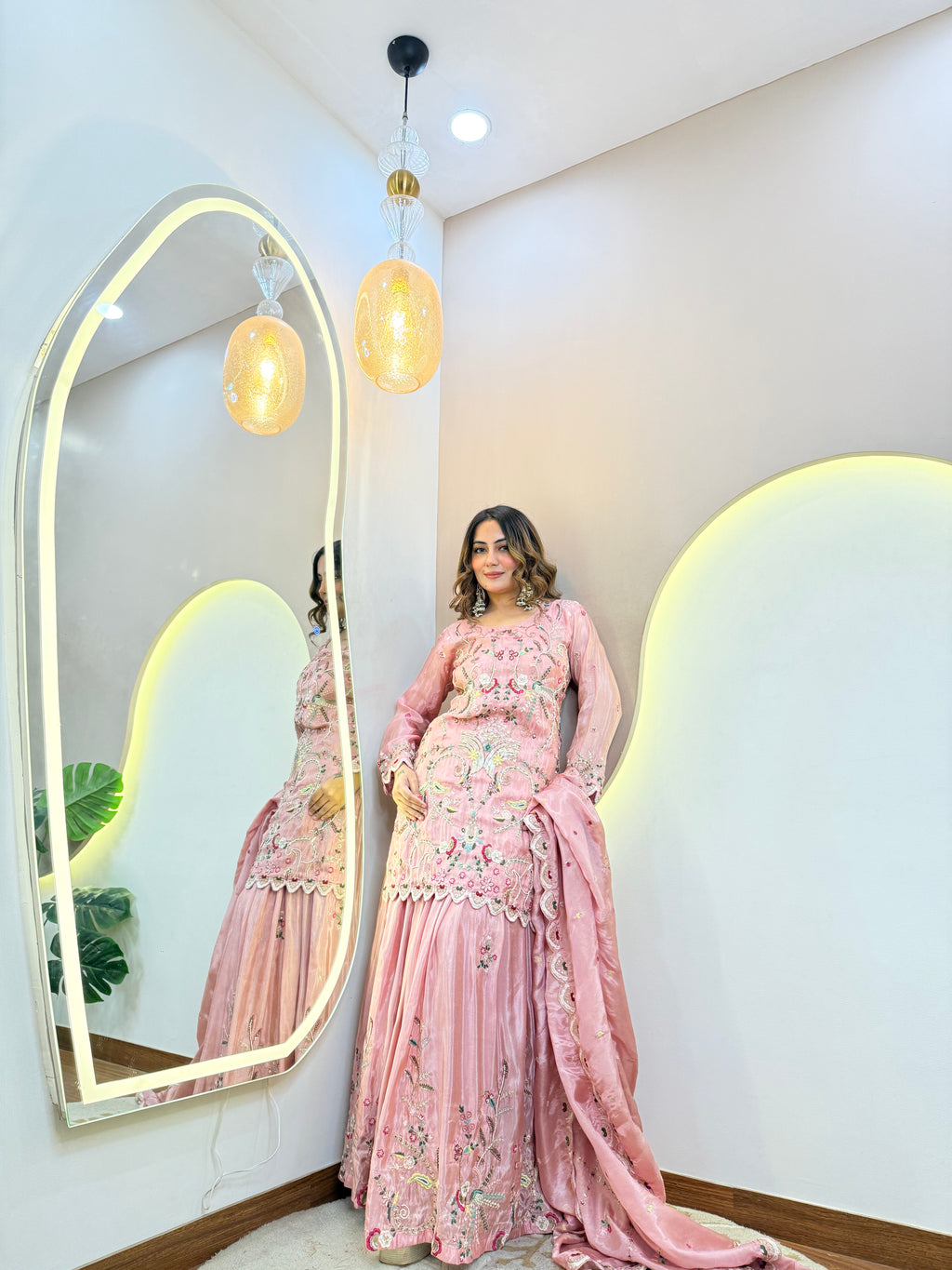 PUNJABI STYLE OUTFIT CROP TOP SKIRT