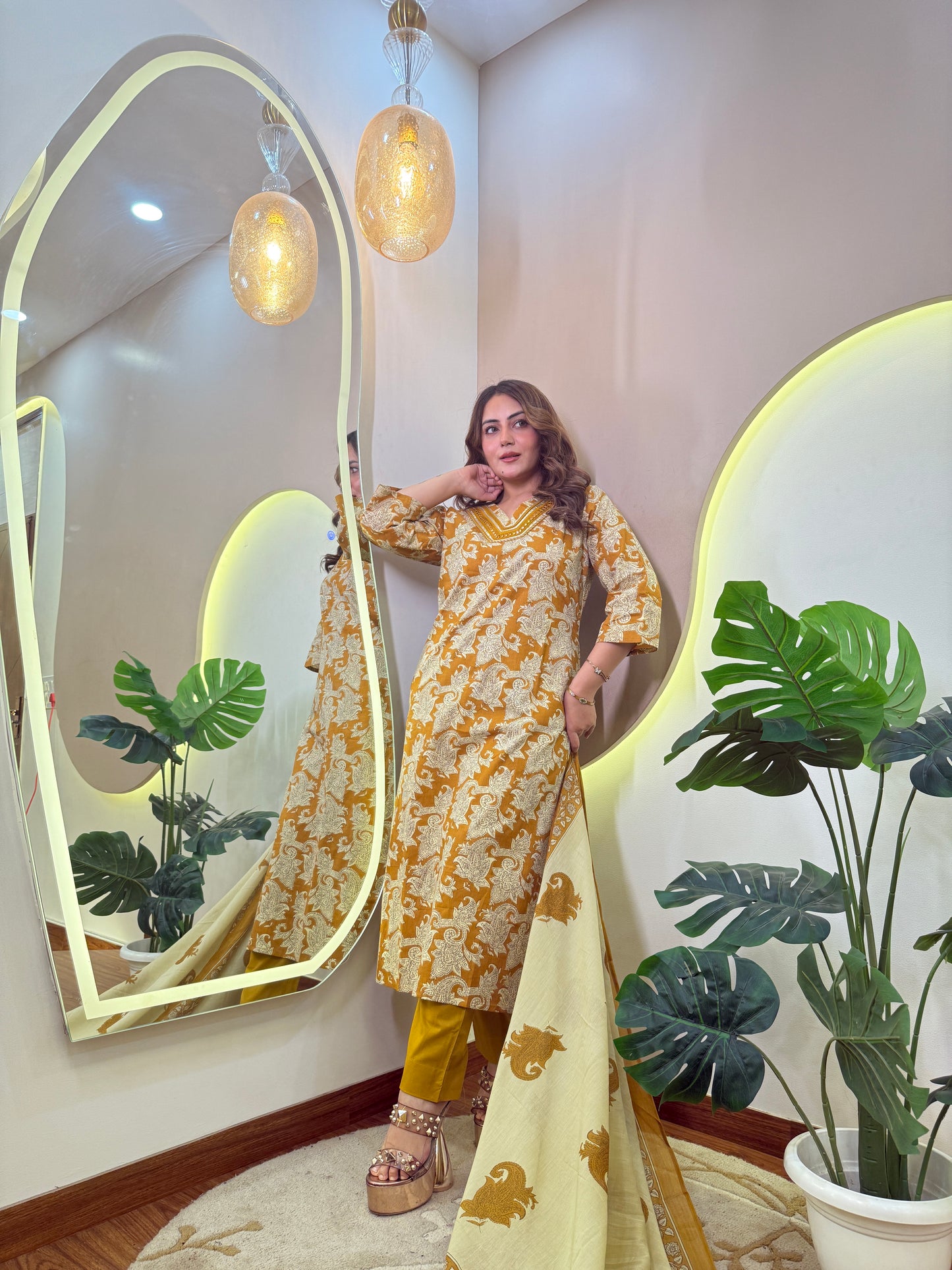 COTTON  3 PC SUIT