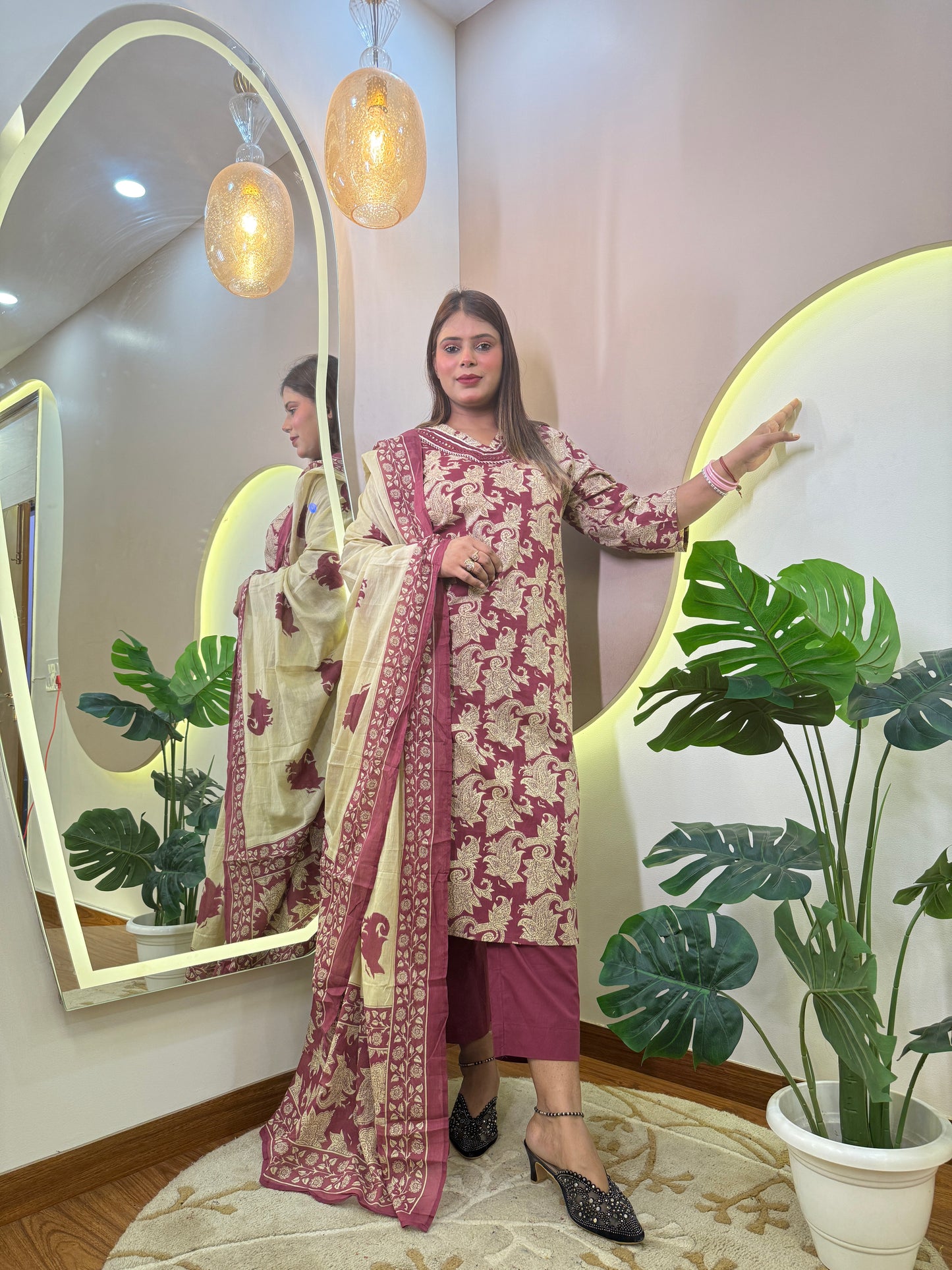 COTTON  3 PC SUIT