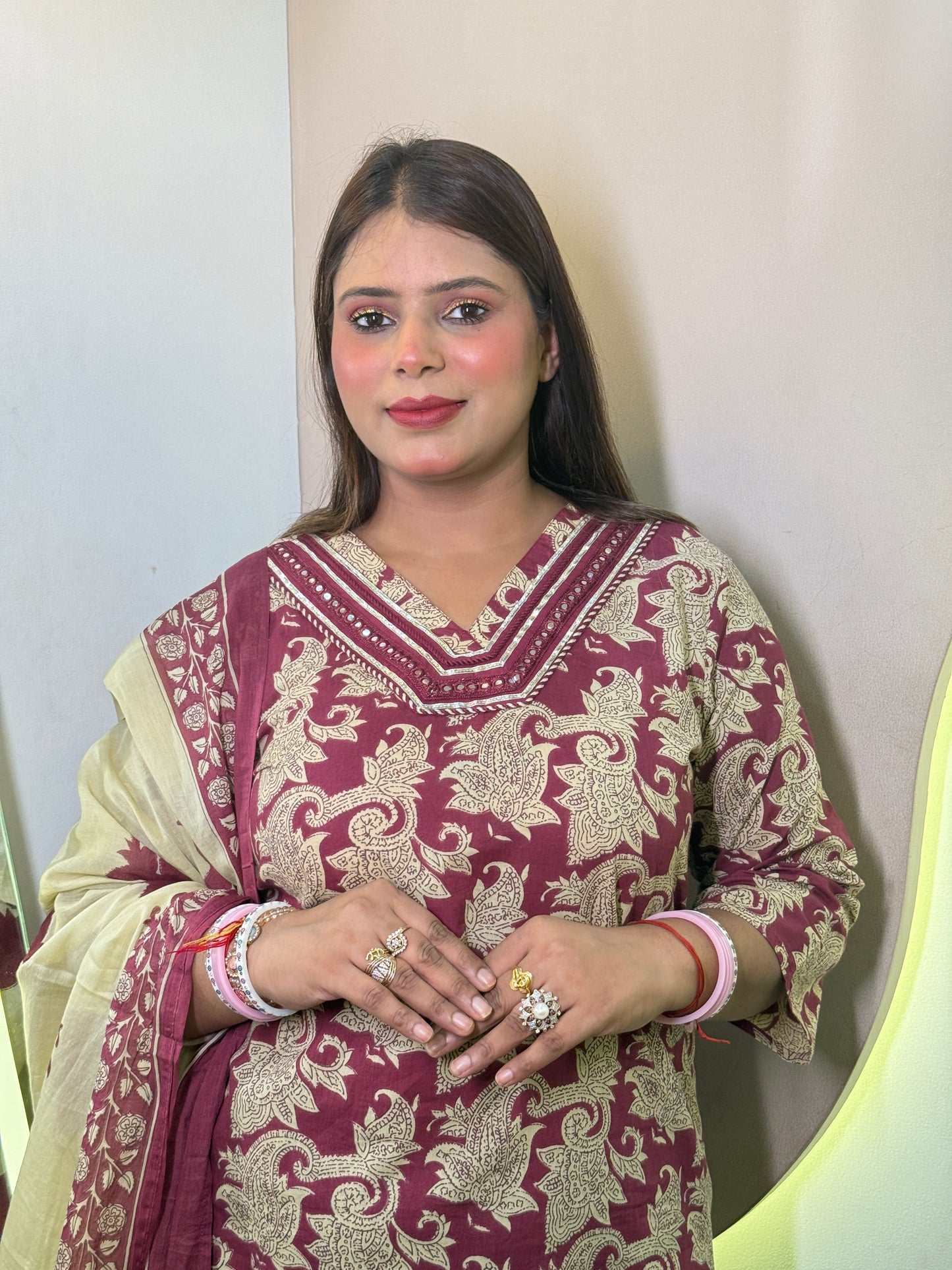 COTTON  3 PC SUIT