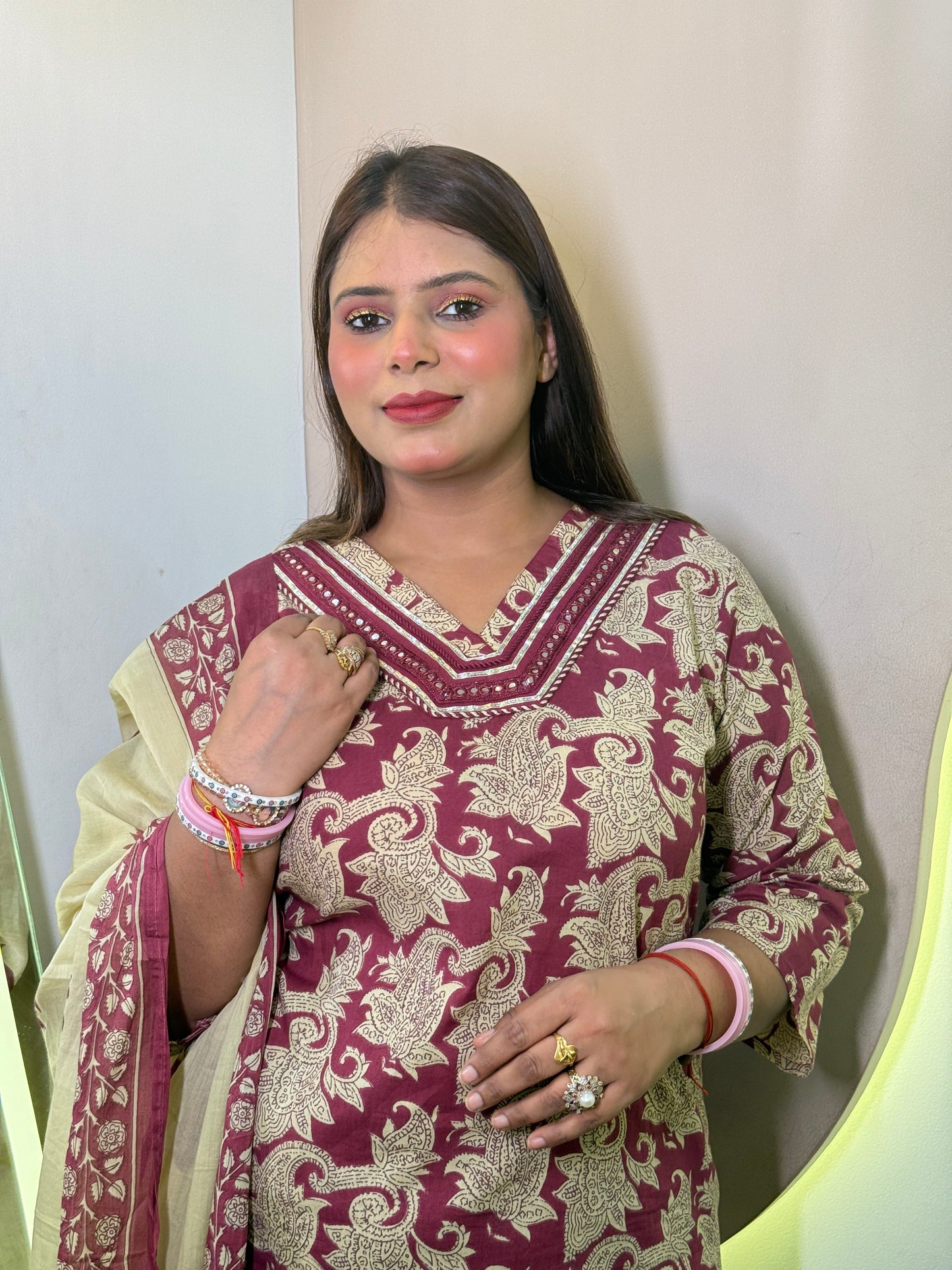 COTTON  3 PC SUIT