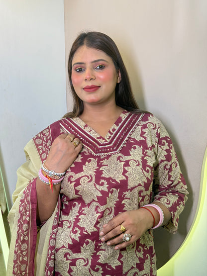 COTTON  3 PC SUIT