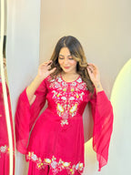 AASMA PINK SHARARA  OUTFIT  CORD SET