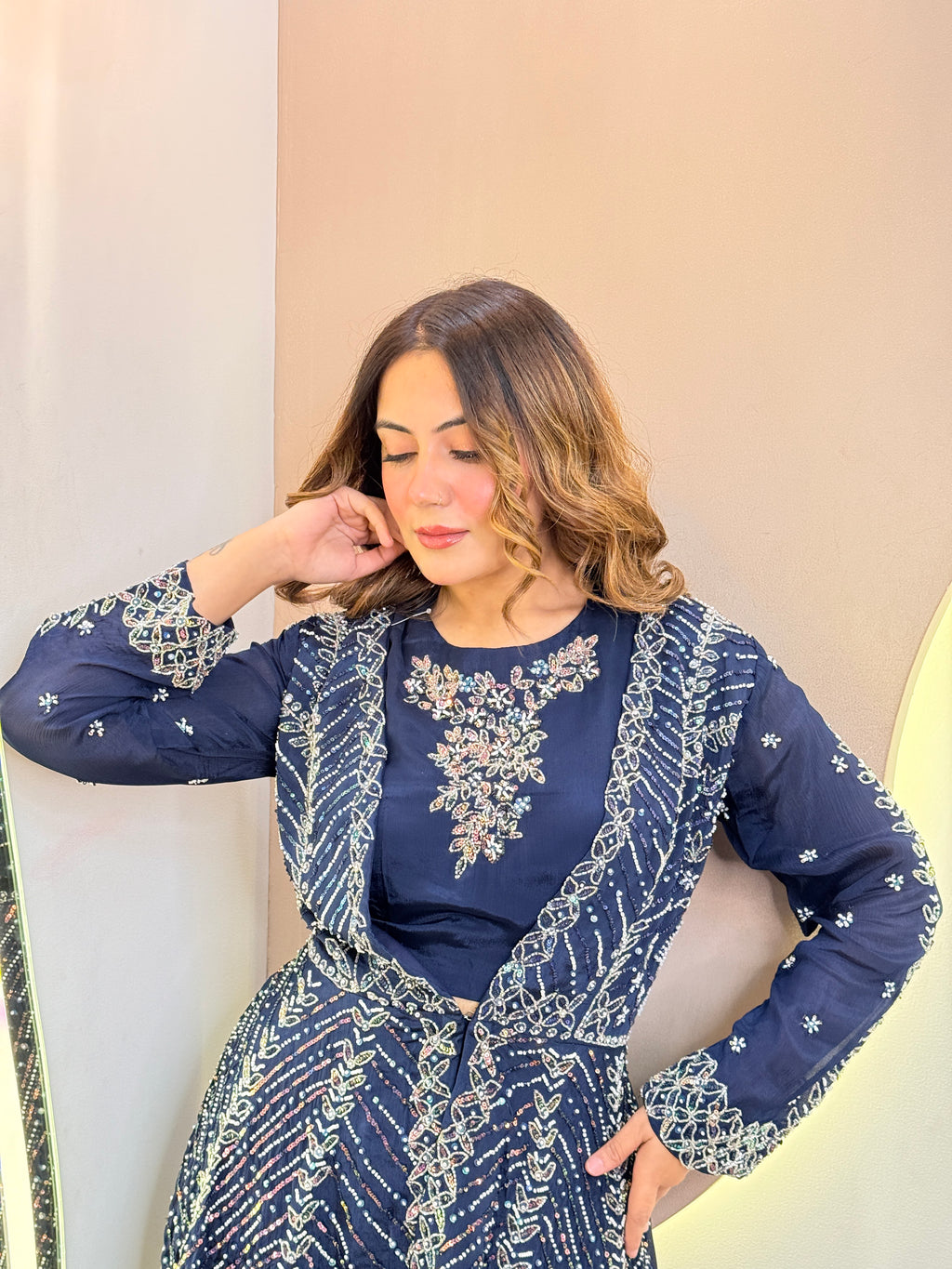 "AATIFA"  CORD SET JECKET STYLE