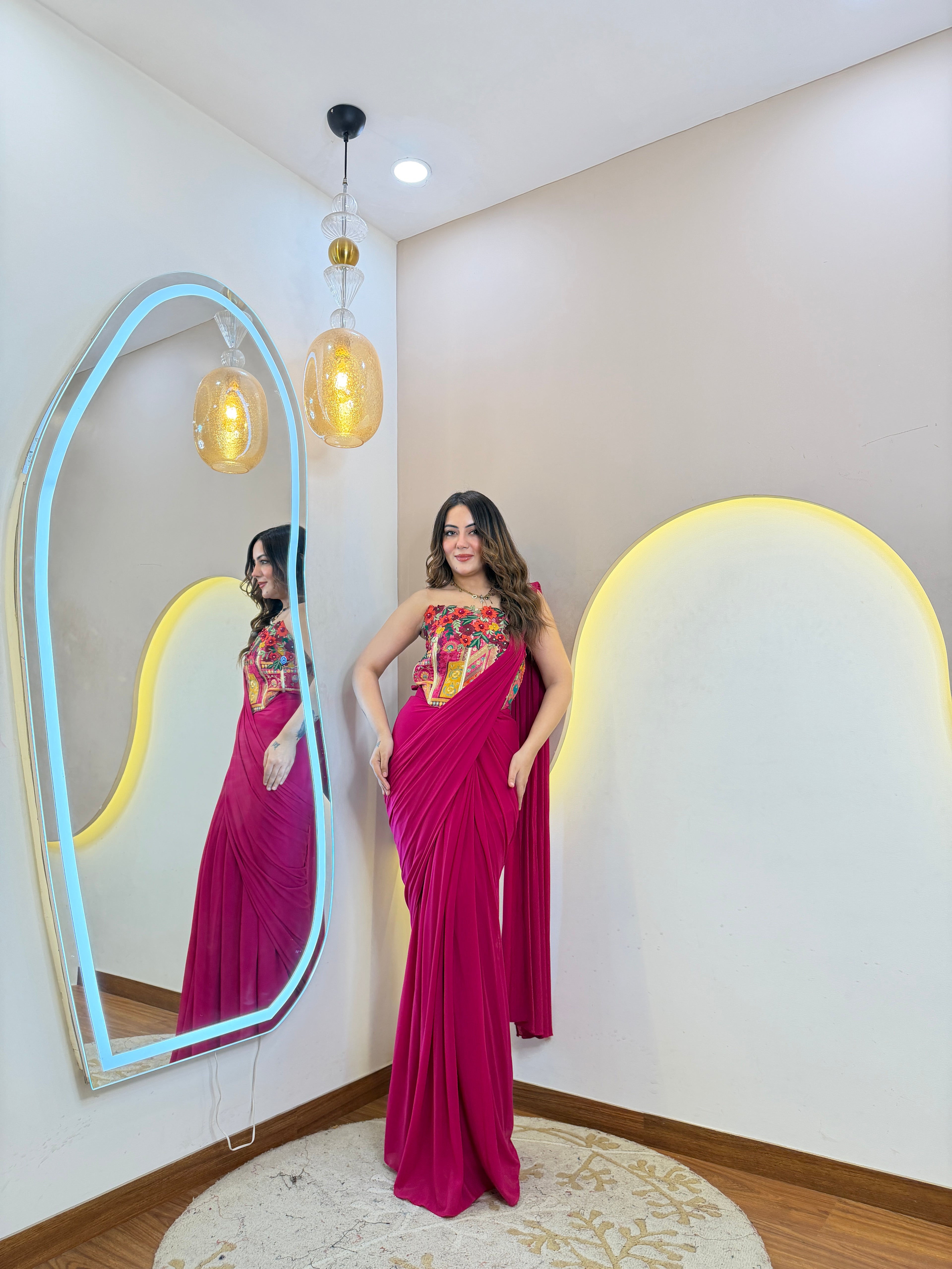 PARTY WEAR DRAPE SAREE