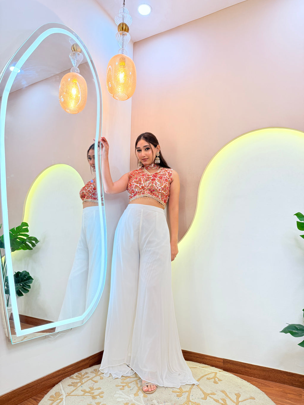 "NAGMA" Crop Top Set