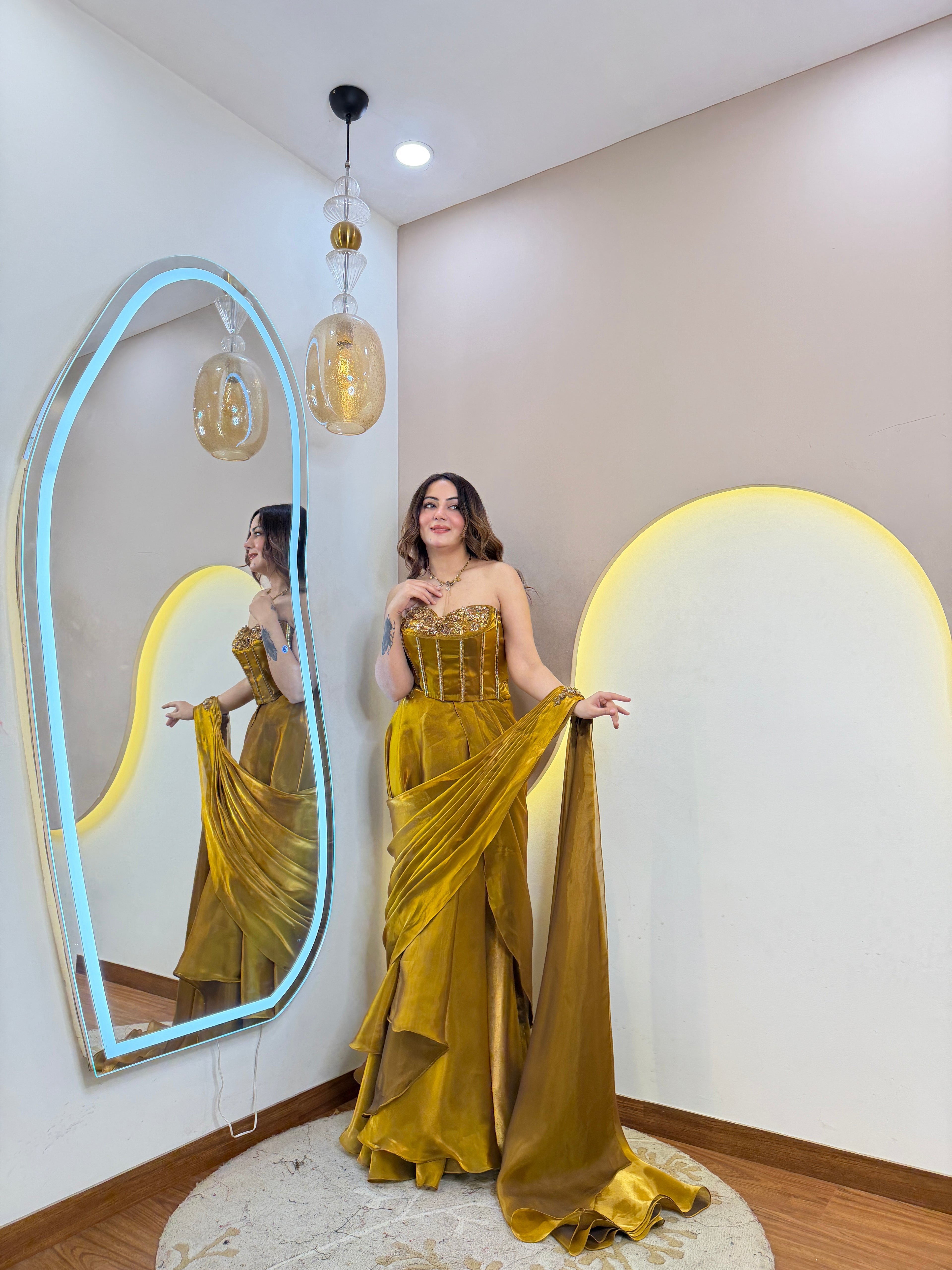 PARTY WEAR DRAPE SAREE