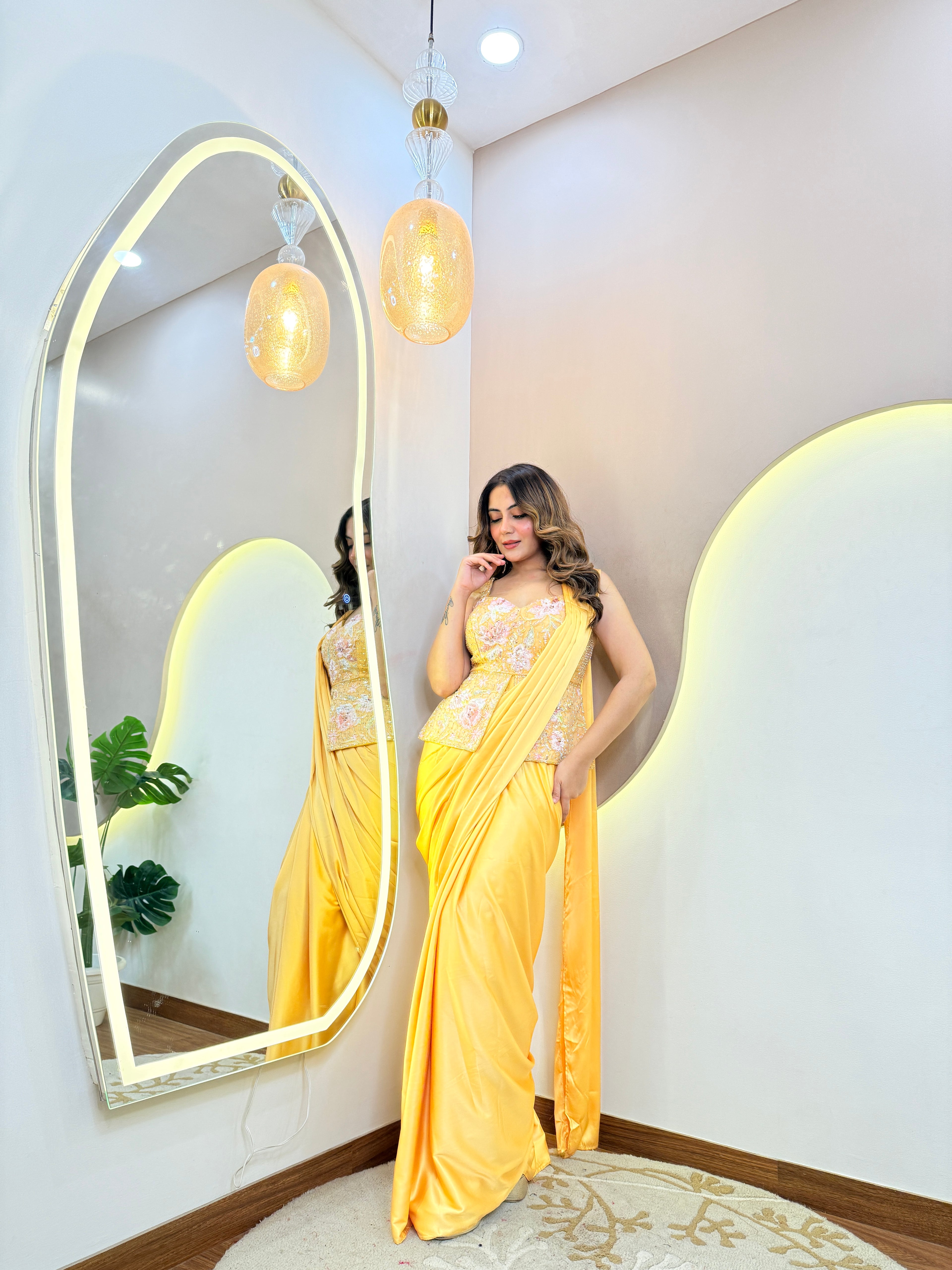 CORD SET OUTFIT" DRAPE SAREE