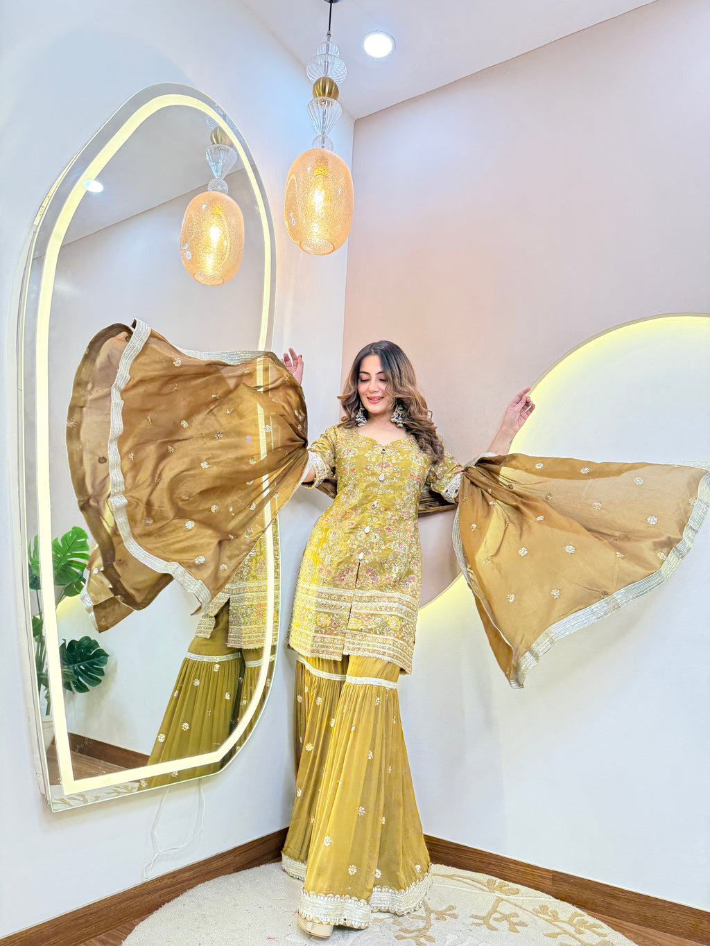 "MEHNDI GREEN OUTFIT" PARTYWEAR SUIT